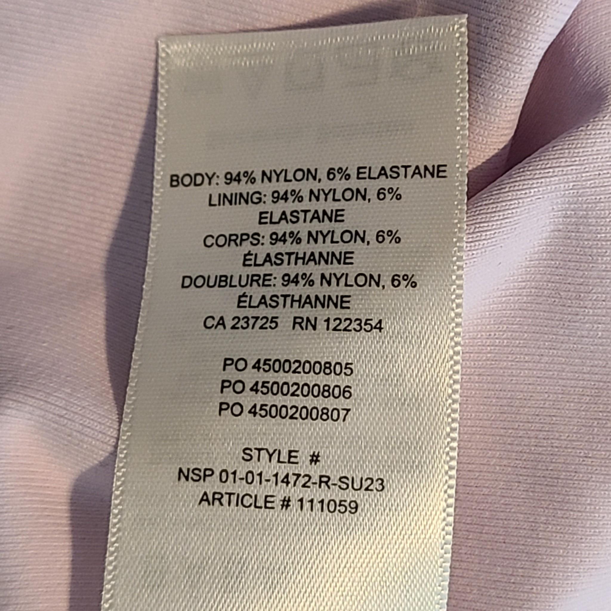 Aritzia Babaton Contour Second-skin Squareneck Sleeveless Bodysuit Pink Size L