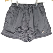 We11done Women's High Waisted Puff Sweat Shorts Satin Black Sz S