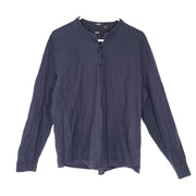 Hugo Boss Men's Pal 08 Slim-Fit Henley Shirt Long Sleeve Navy Blue Sz L