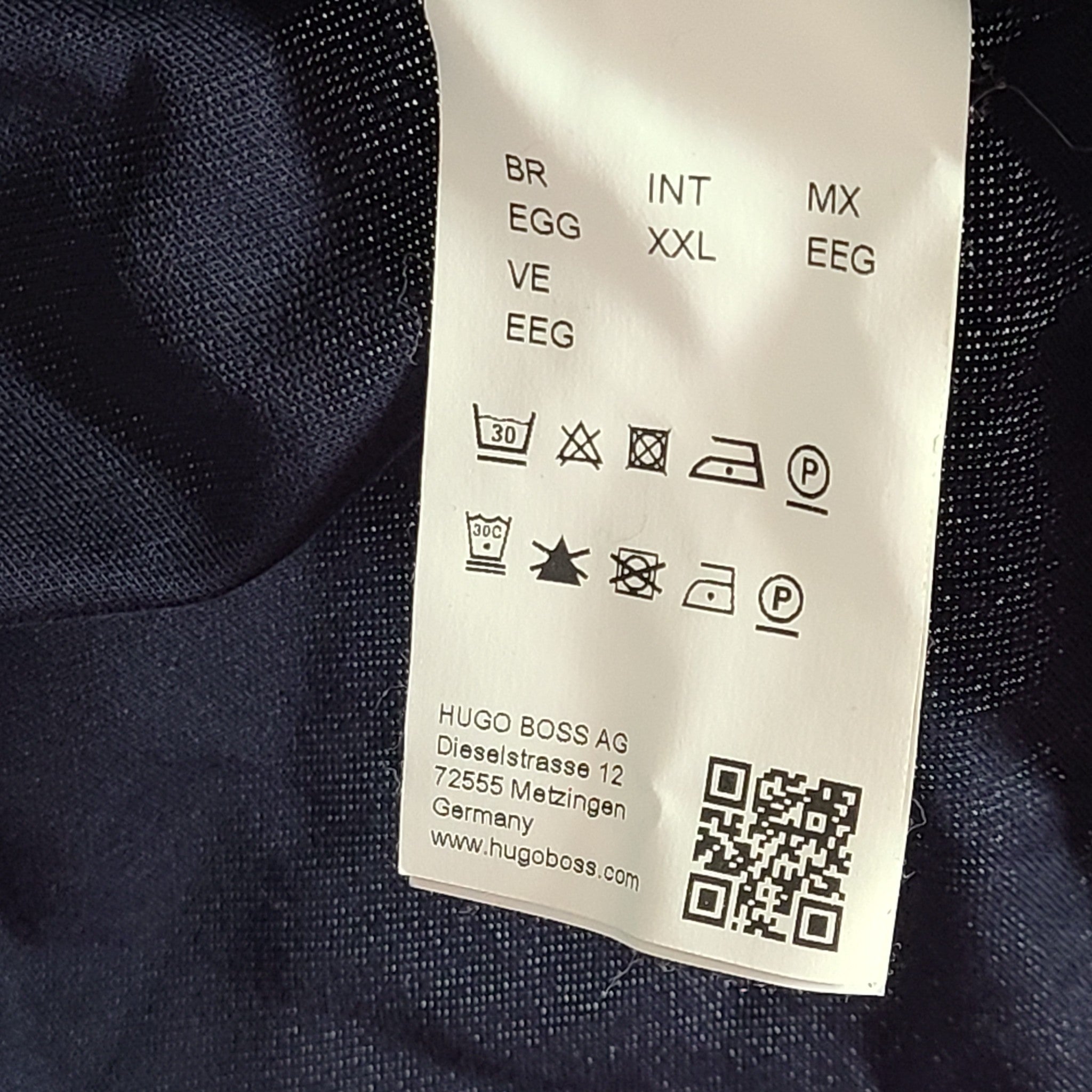 Hugo Boss Men's Pal 08 Slim-Fit Henley Shirt Long Sleeve Navy Blue Sz L