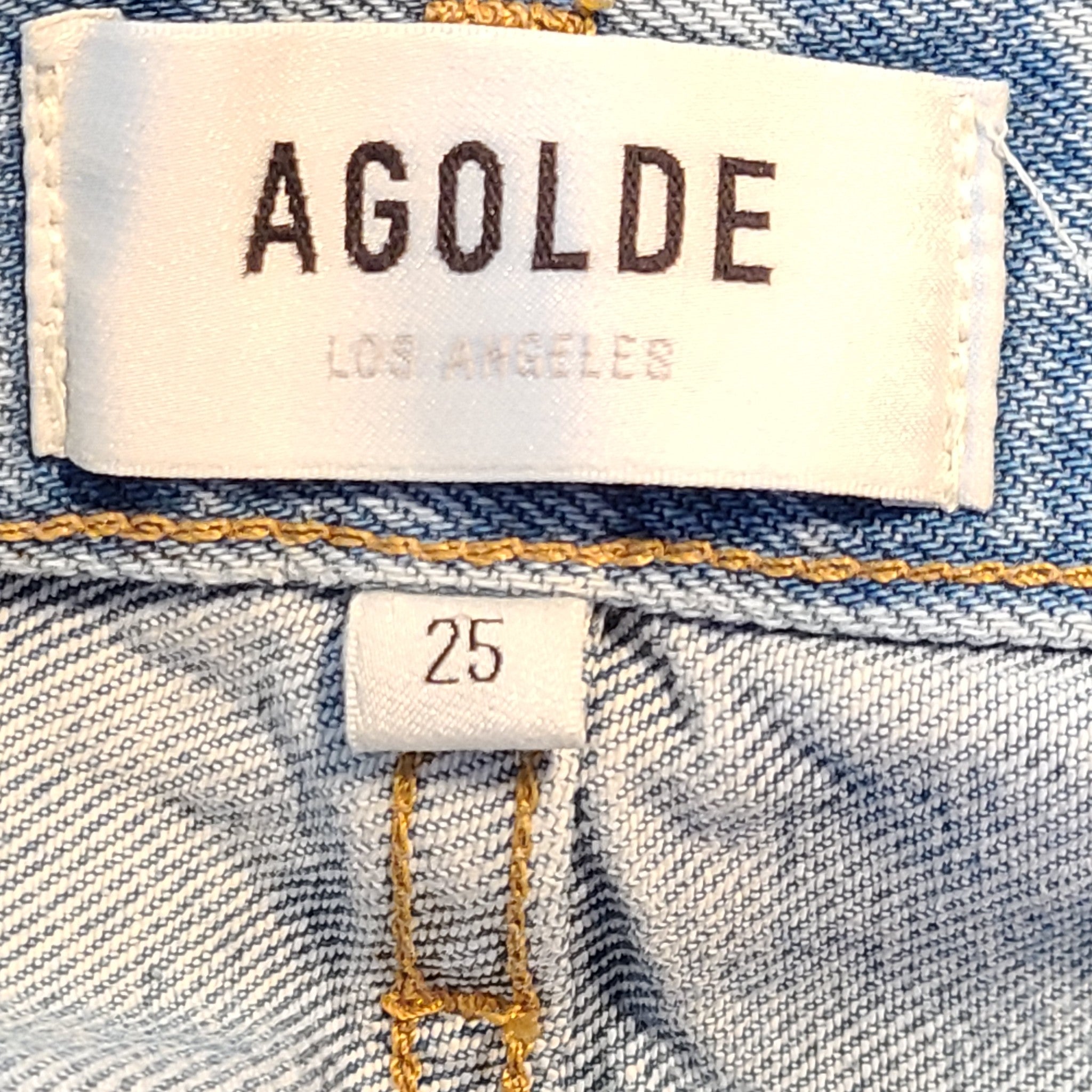 Agolde Women's Riley Shorts Jeans Groove Light Blue A9012B-1206 Sz 25