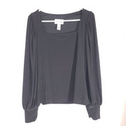 Joseph Ribkoff Women’s Square Neck Top Blouse 214202 Black Size 4