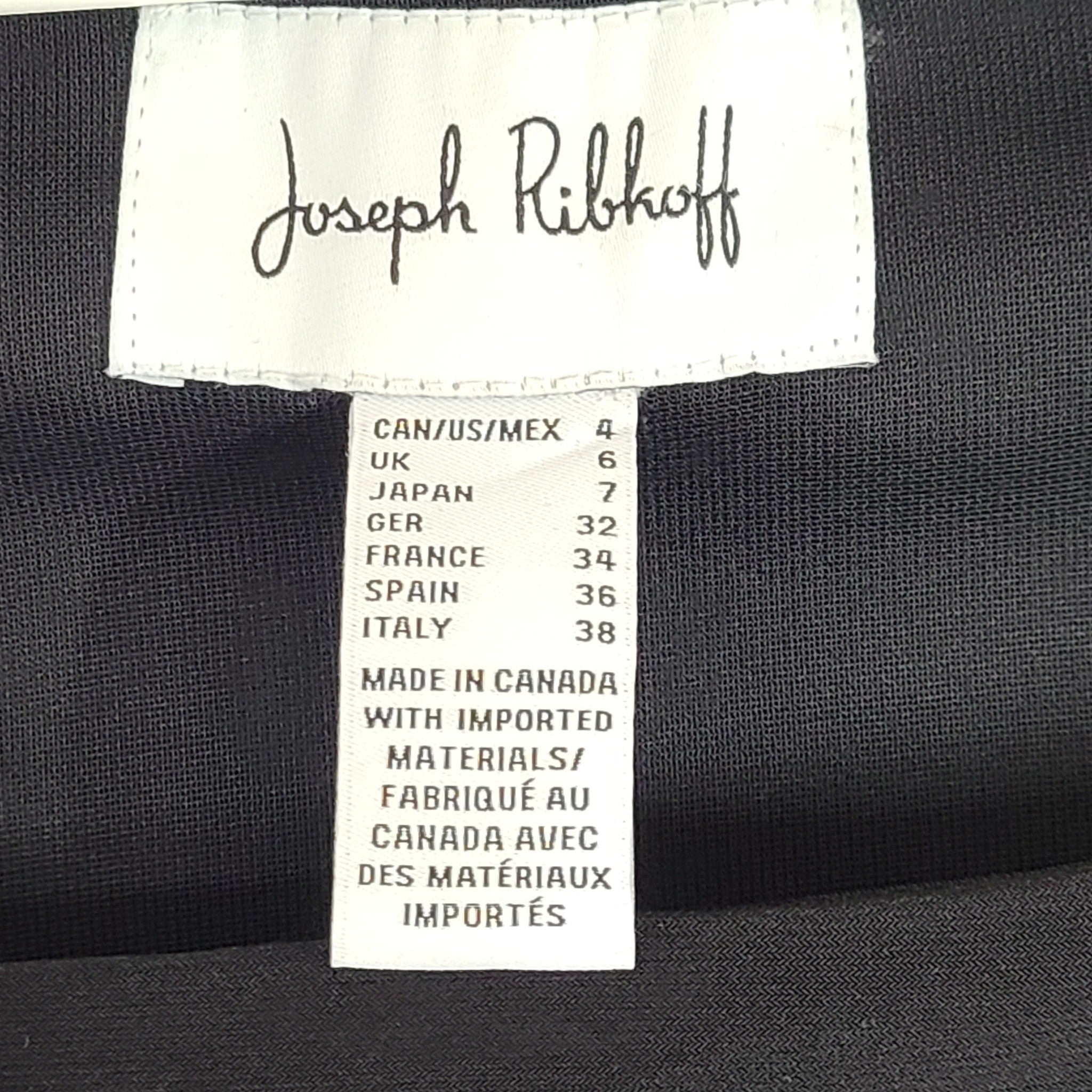 Joseph Ribkoff Women’s Square Neck Top Blouse 214202 Black Size 4