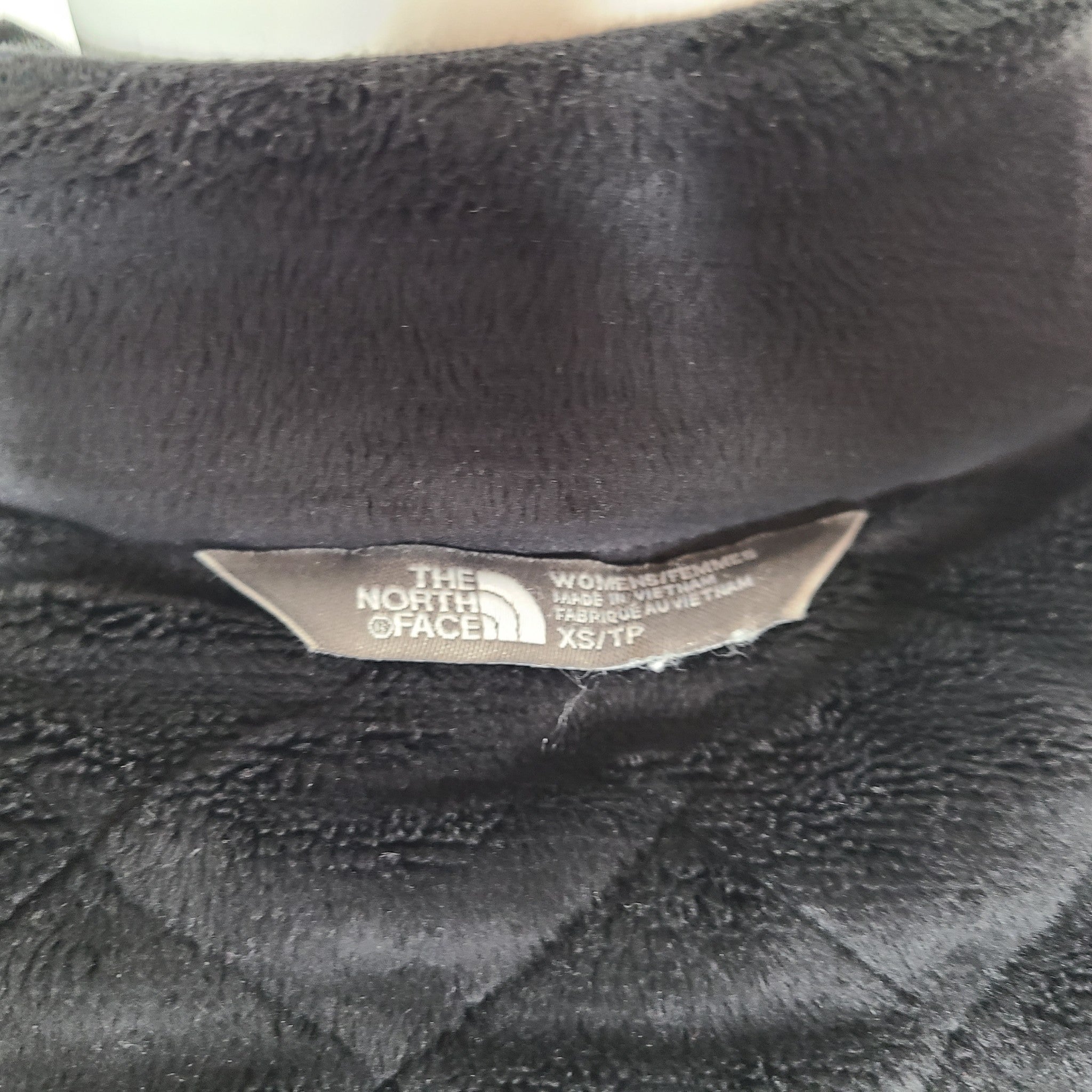 The North Face TNF Women’s Caroluna Jacket Quilted Full Zip Fleece Black XS