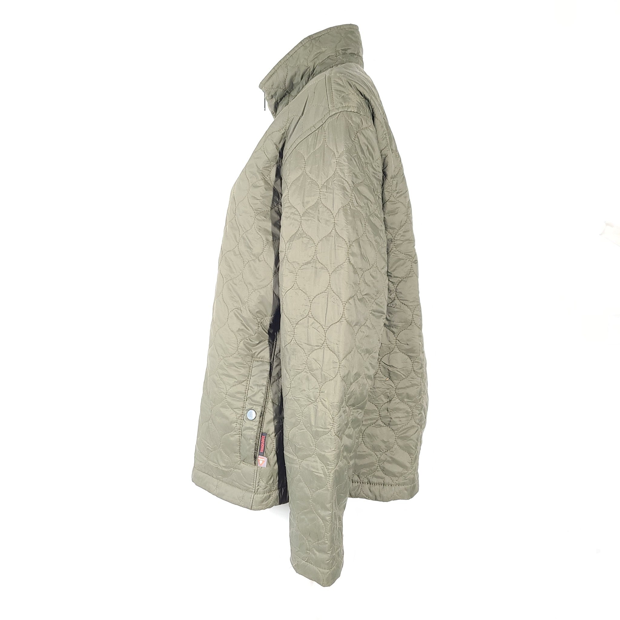 Tough Duck Women's Quilted Water Repellent Insulated Jacket WJ291 Green Sz 2XL
