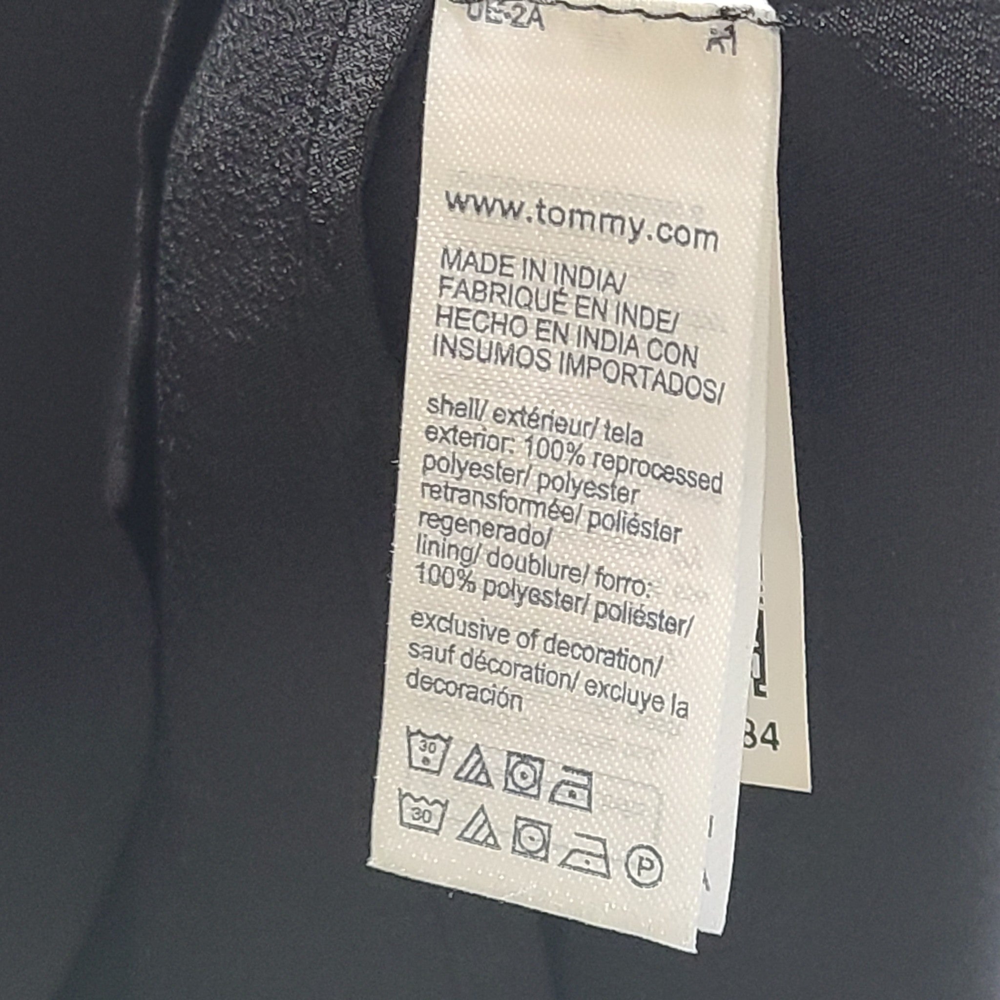 Tommy Hilfiger Women's Dress Long Sleeve Belted Chiffon Navy Blue 76J2080 Sz XXL