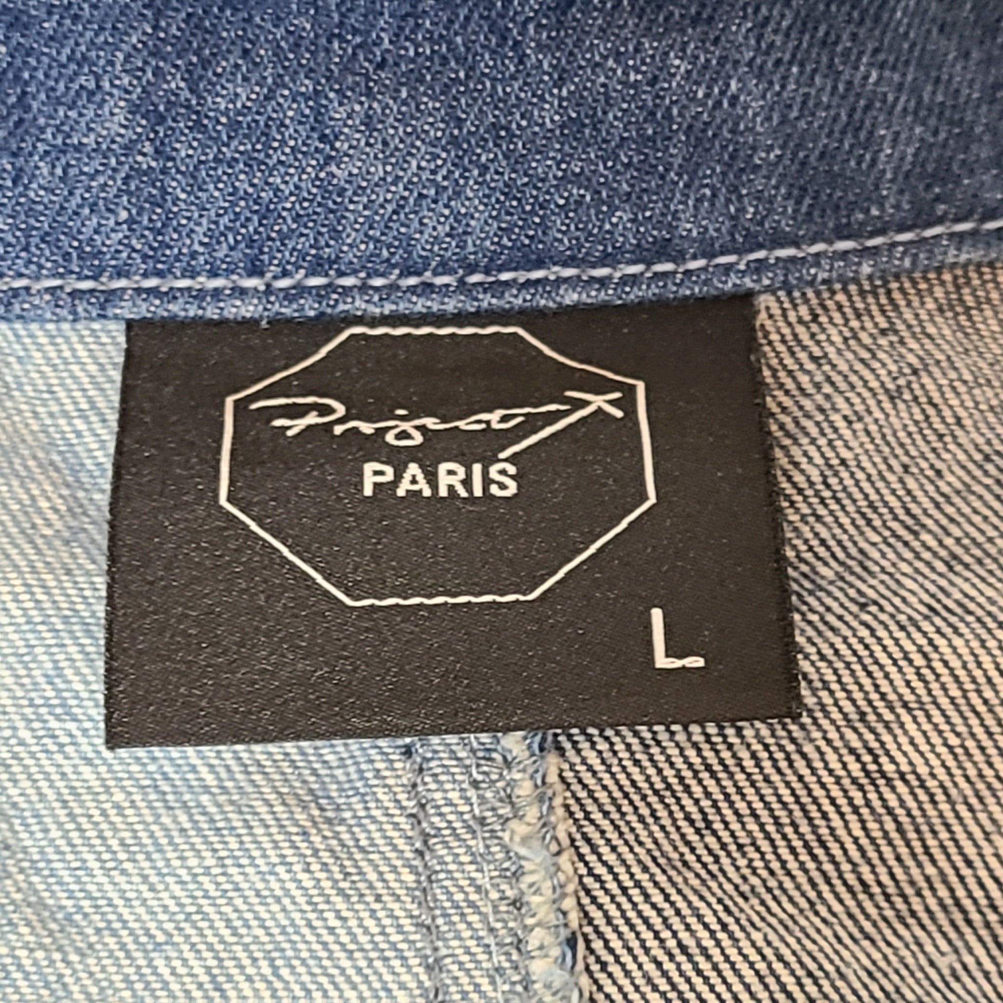Project X Paris PXP Denim Yoke Jean Jacket Blue Unisex Size L