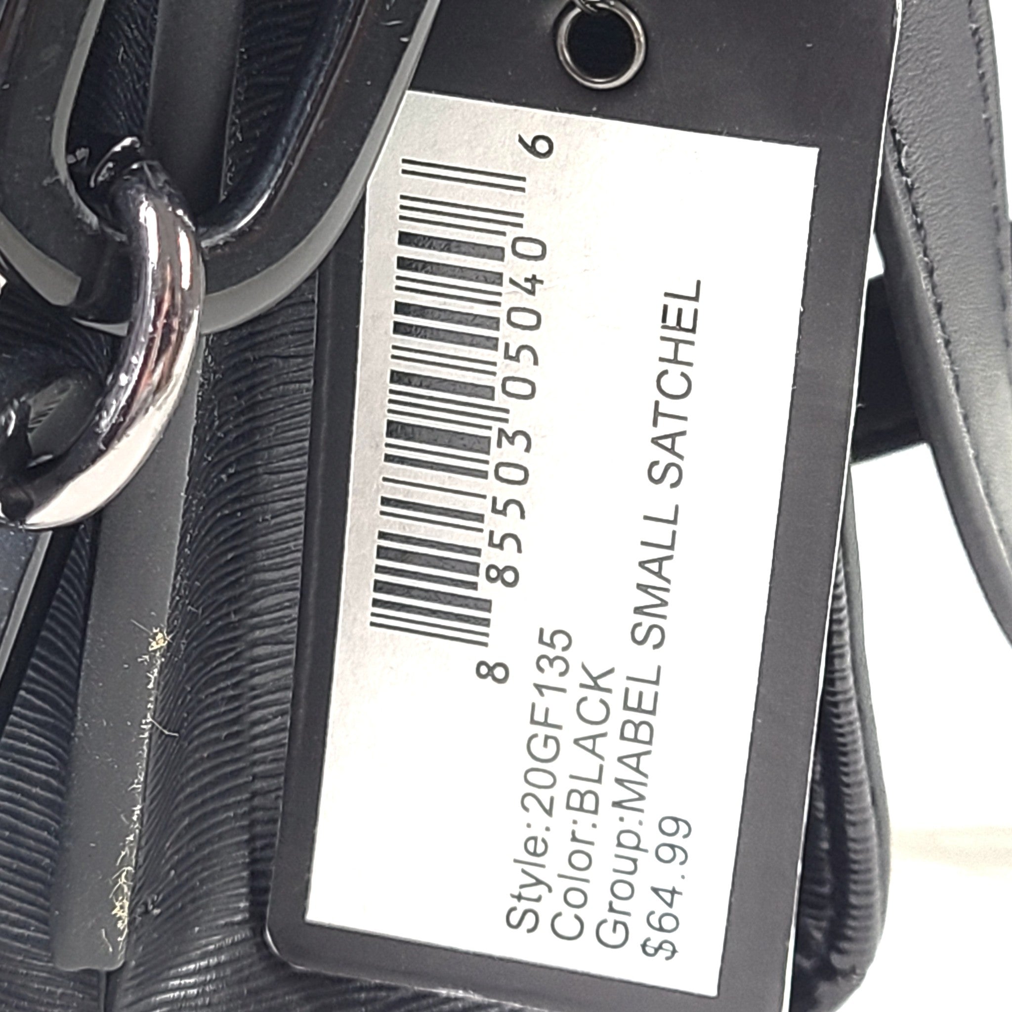 Guess Women's Mabel Small Belted Satchel Cross Body Faux Leather Black