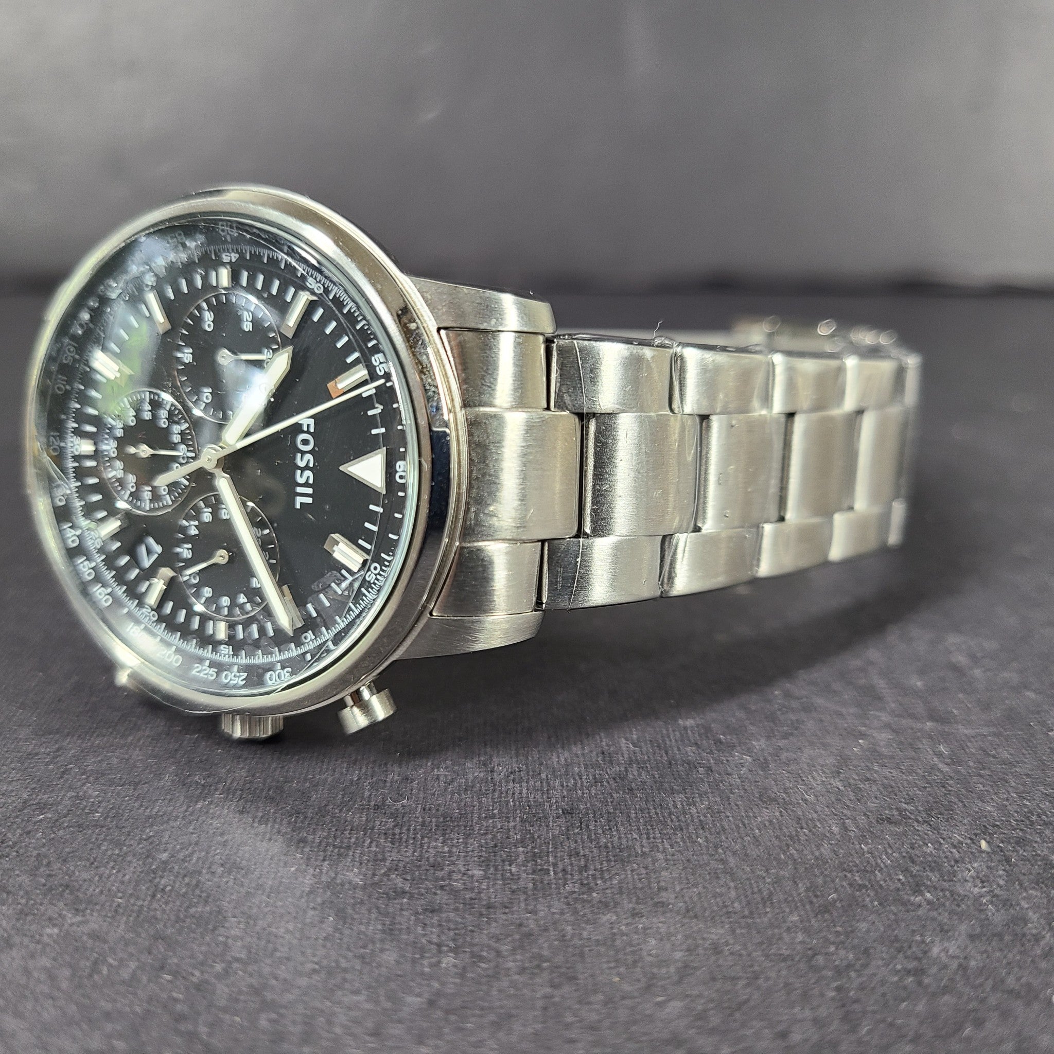 Fossil Men's FS5412 Goodwin Chronograph Quartz Black Dial Stainless Steel