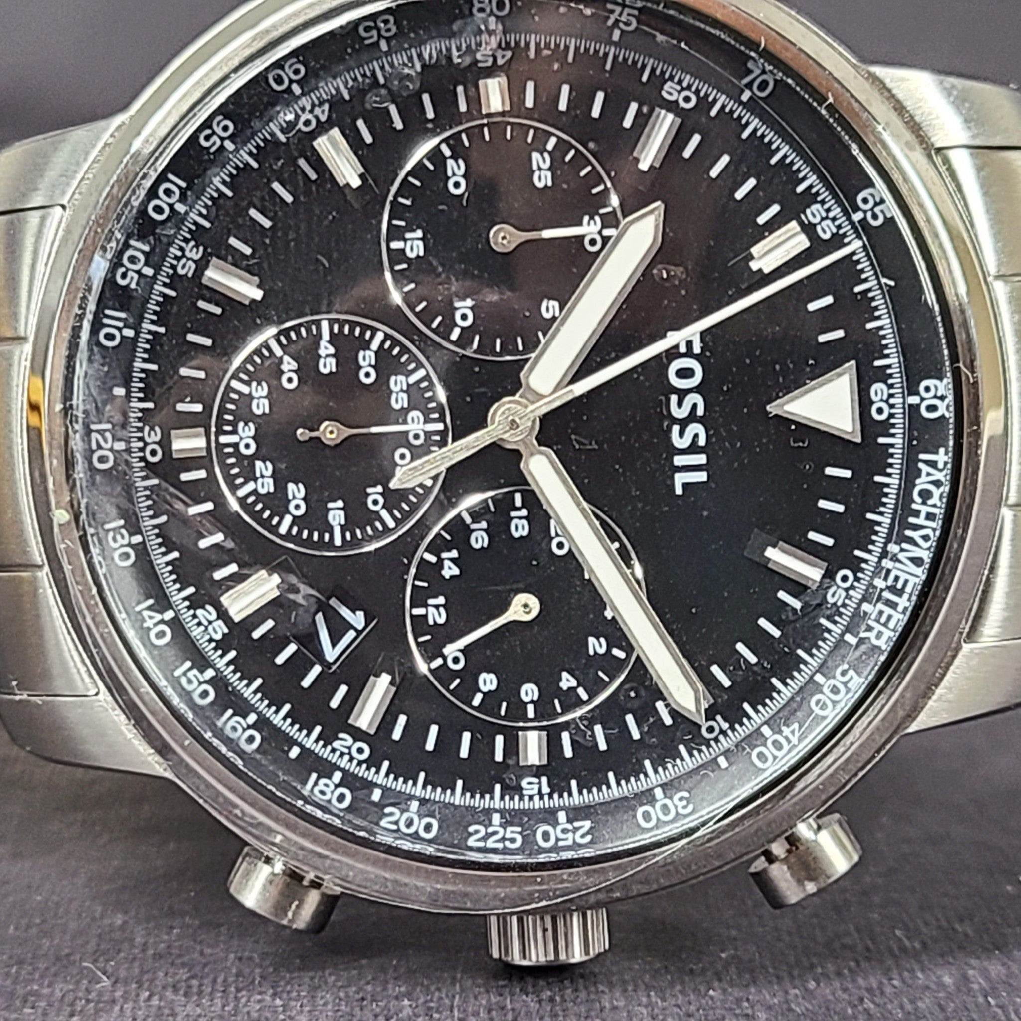 Fossil Men's FS5412 Goodwin Chronograph Quartz Black Dial Stainless Steel