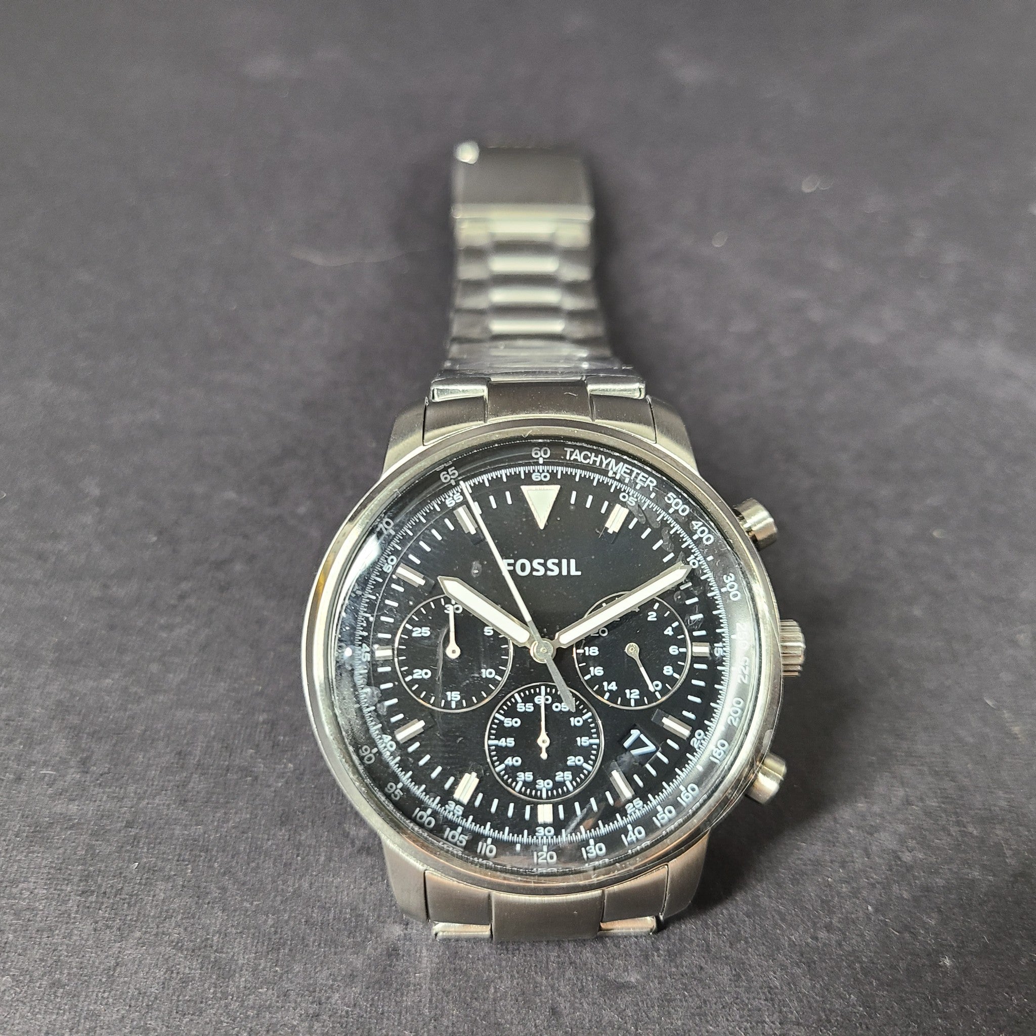 Fossil Men's FS5412 Goodwin Chronograph Quartz Black Dial Stainless Steel