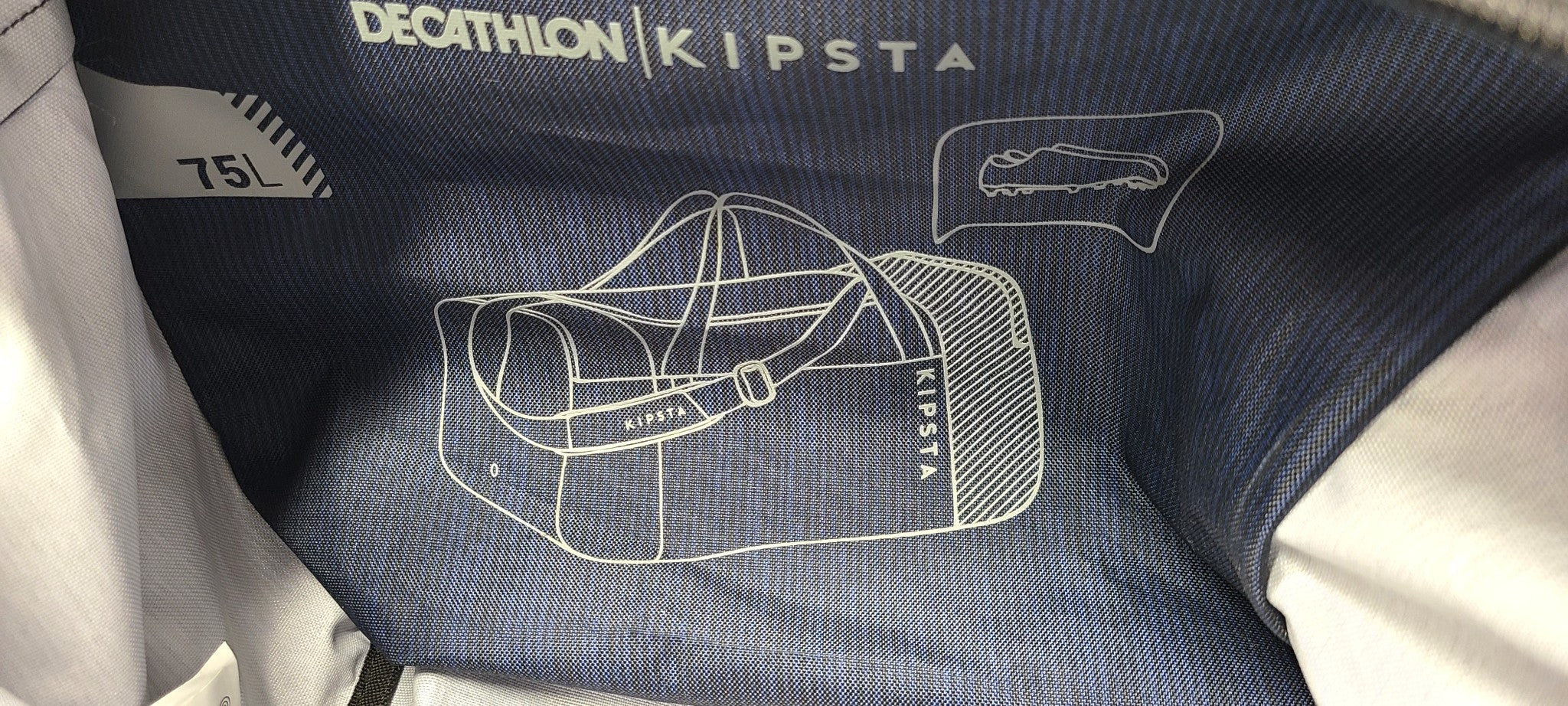 Kipsta 75L Essential Duffle Bag Carry On Blue