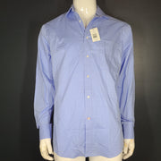 Tommy Hilfiger Men's Classic Fit Dress Shirt Buttoned 100% Cotton Blue Sz M