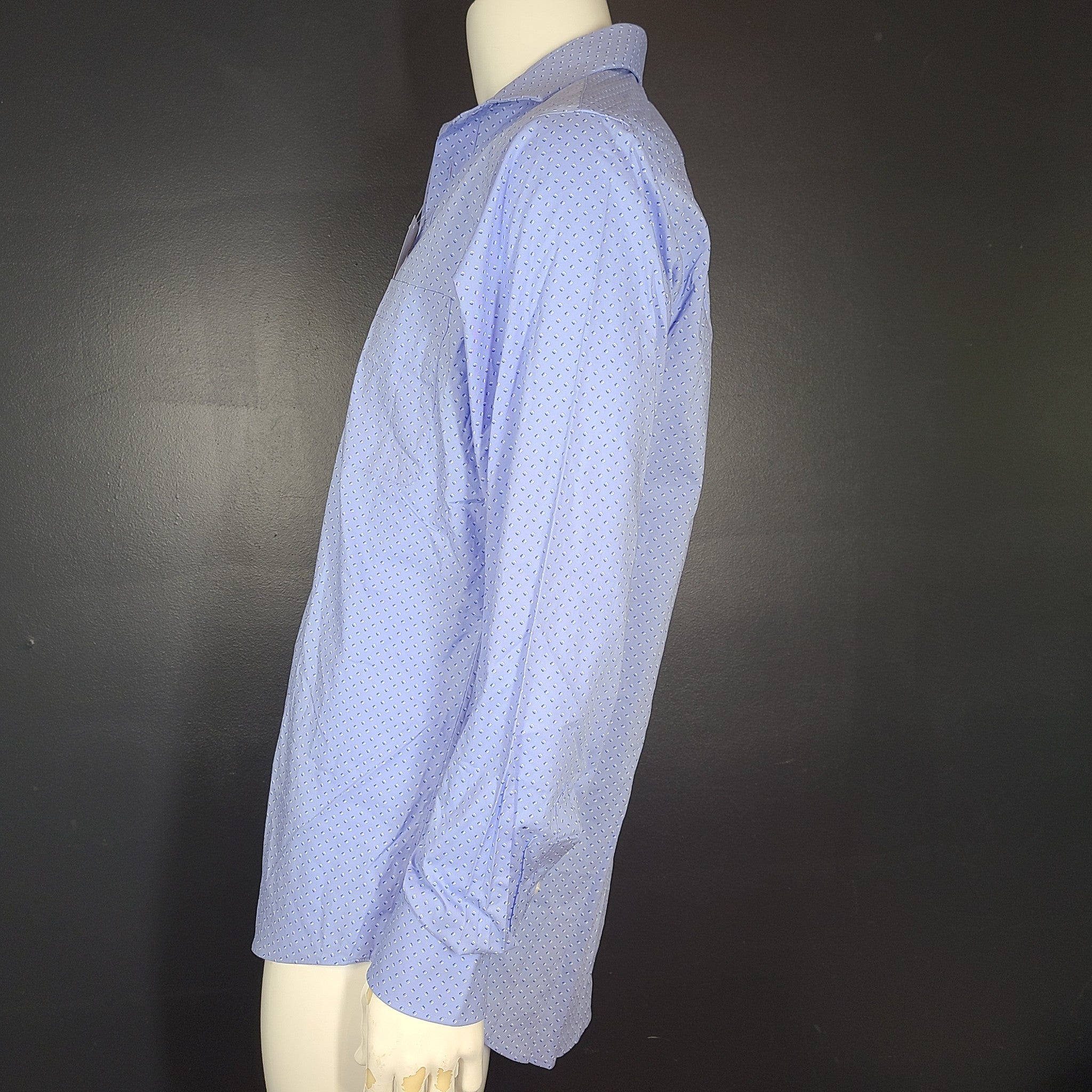 Tommy Hilfiger Men's Classic Fit Dress Shirt Buttoned 100% Cotton Blue Sz M
