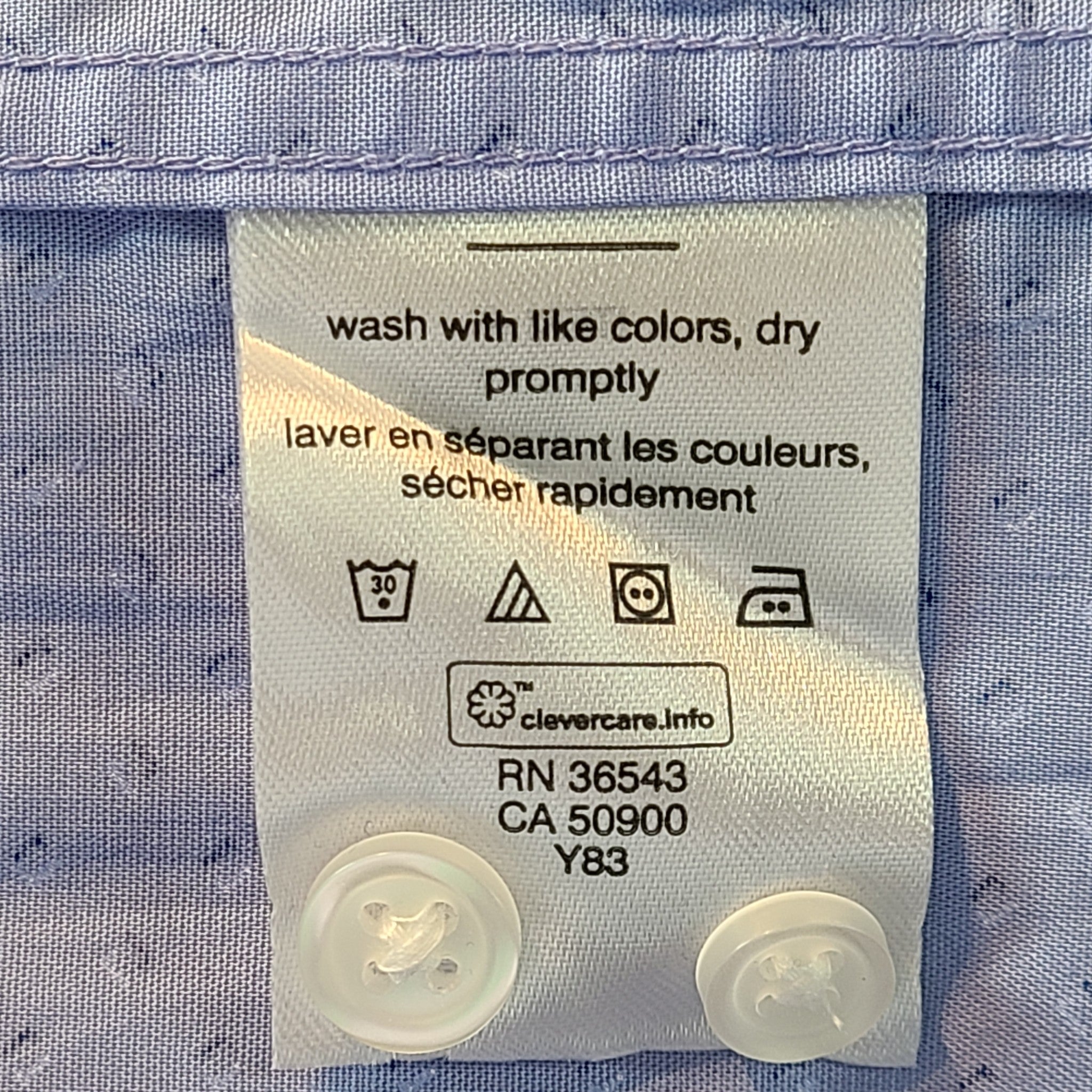 Tommy Hilfiger Men's Classic Fit Dress Shirt Buttoned 100% Cotton Blue Sz M