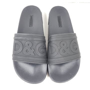 Dolce & Gabbana D&G Women's Logo Slides Pool Sandals Black Sz US 11 (EU 41)