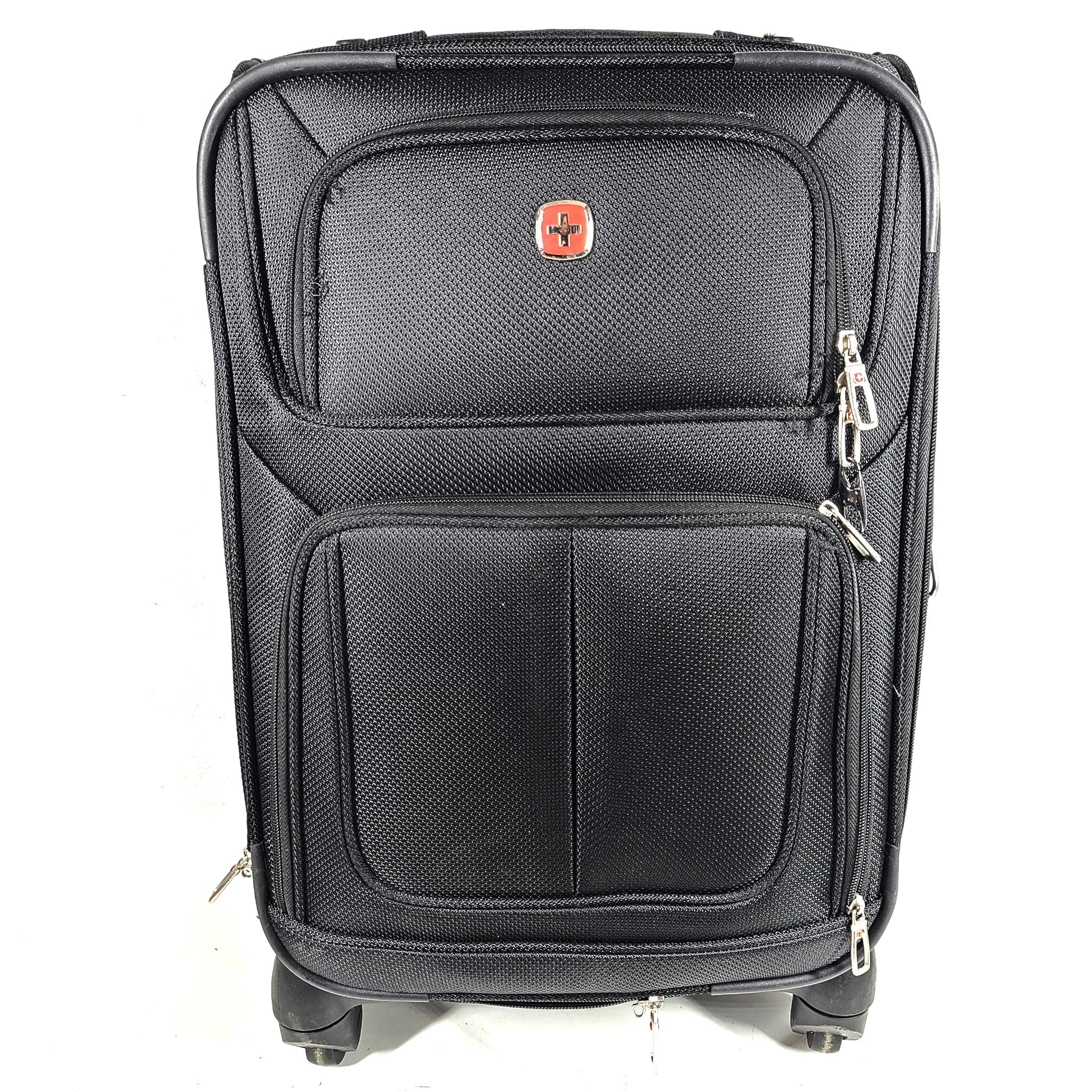Swissgear Sion 21" Expandable Carry On Spinner Luggage Softshell Black