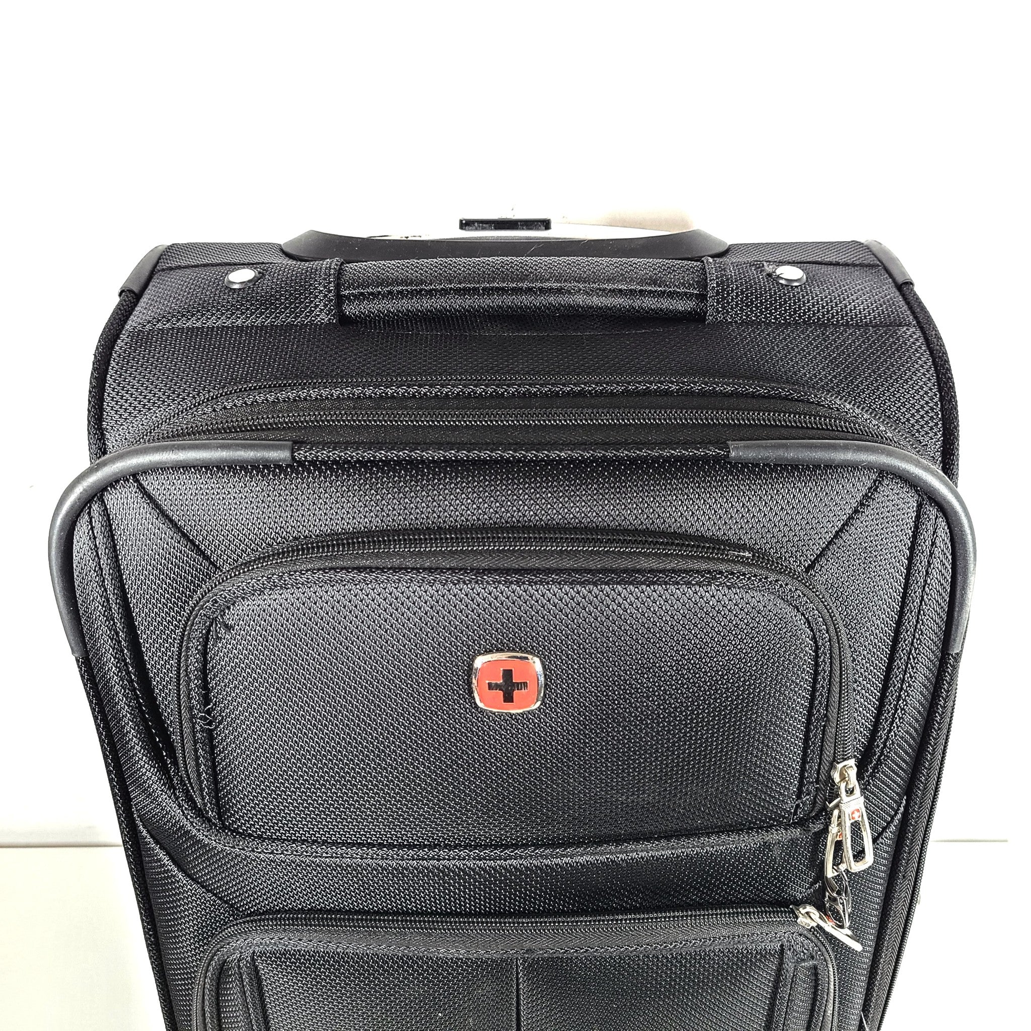 Swissgear Sion 21" Expandable Carry On Spinner Luggage Softshell Black