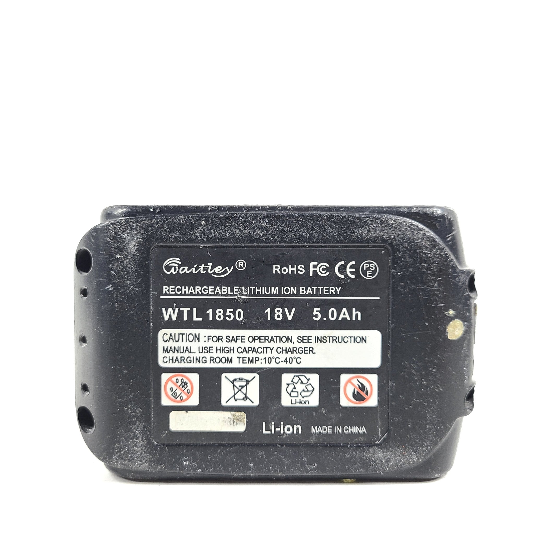 Waitley WTL1850 18V Rechargeable High Capacity Lithium-Ion Battery 5.0Ah