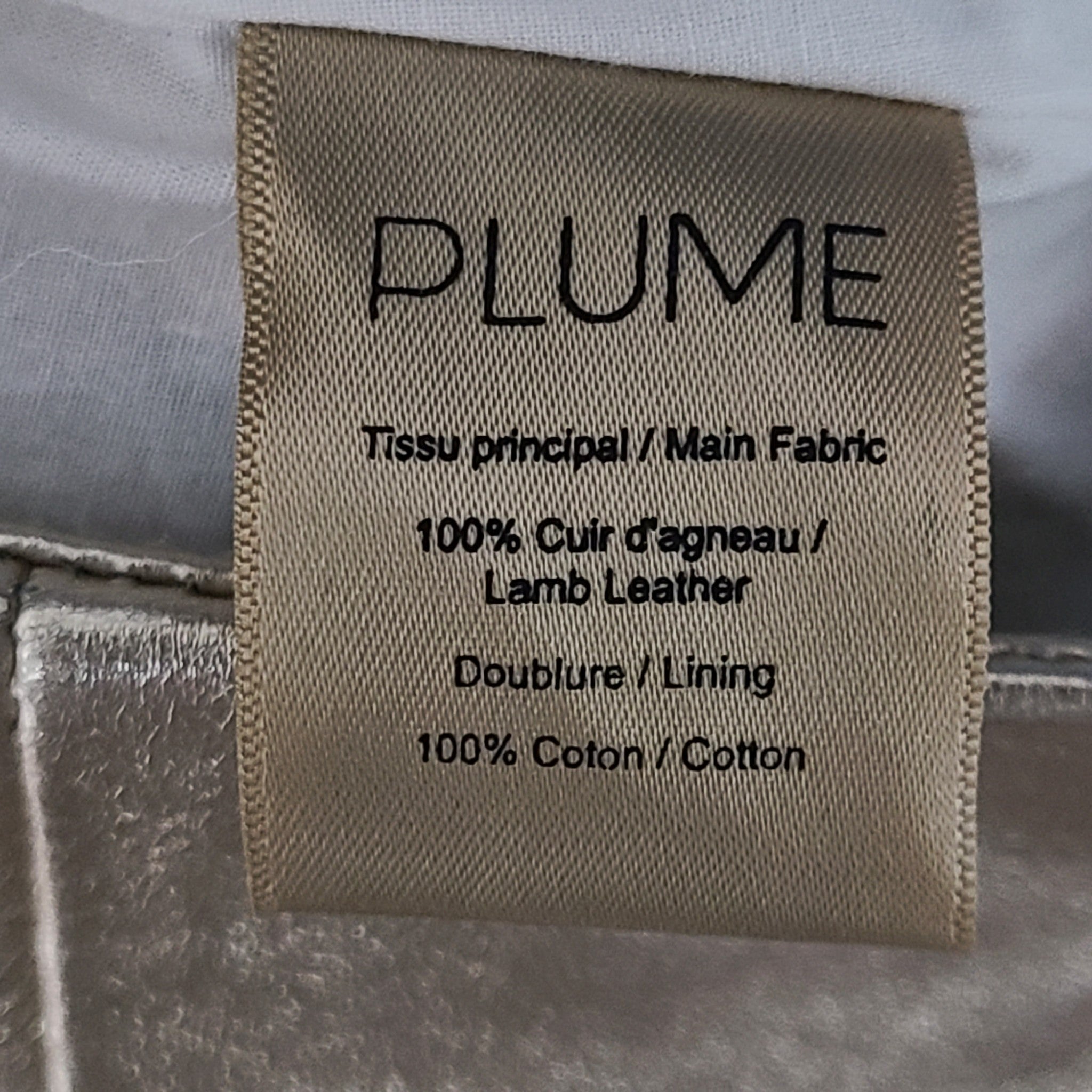 Plume Paris Splendid Golden Leather Skirt Mini Skirt Size US 4 / 38 (EU)
