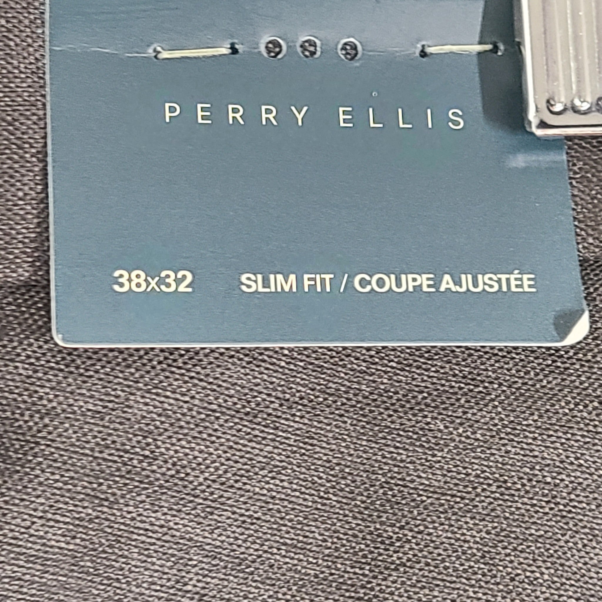 Perry Ellis Men's Dress Pants Slim Fit Gray 4BSB9045 Sz 38x32