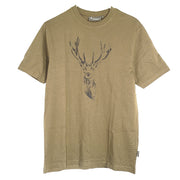 Pinewood Men's Red Deer Suede Brown T-Shirt 100% Cotton Sz. S