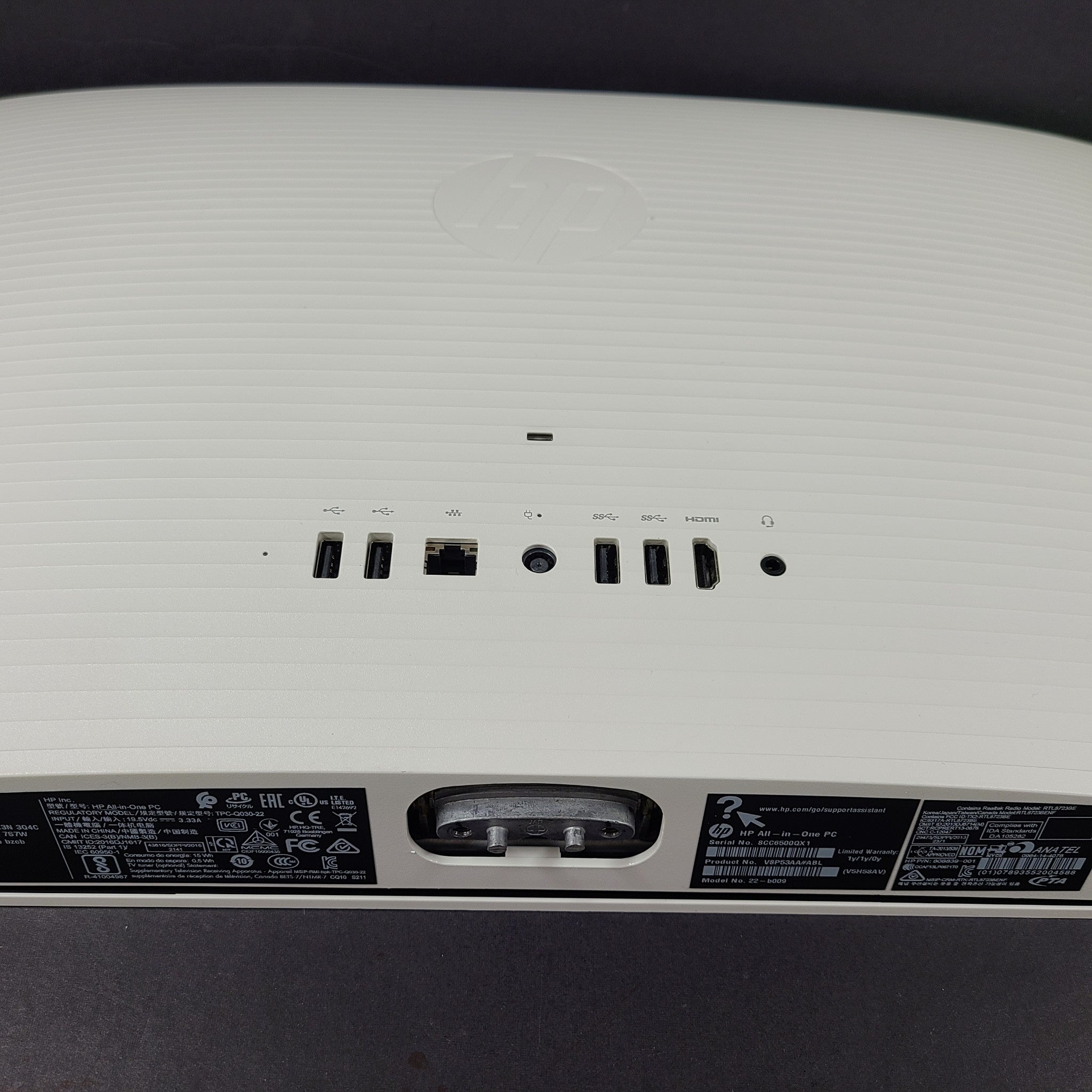 HP 22-b009 21.5" All-In-One Desktop Pentium J3710 8GB RAM 1TB HDD missing Stand