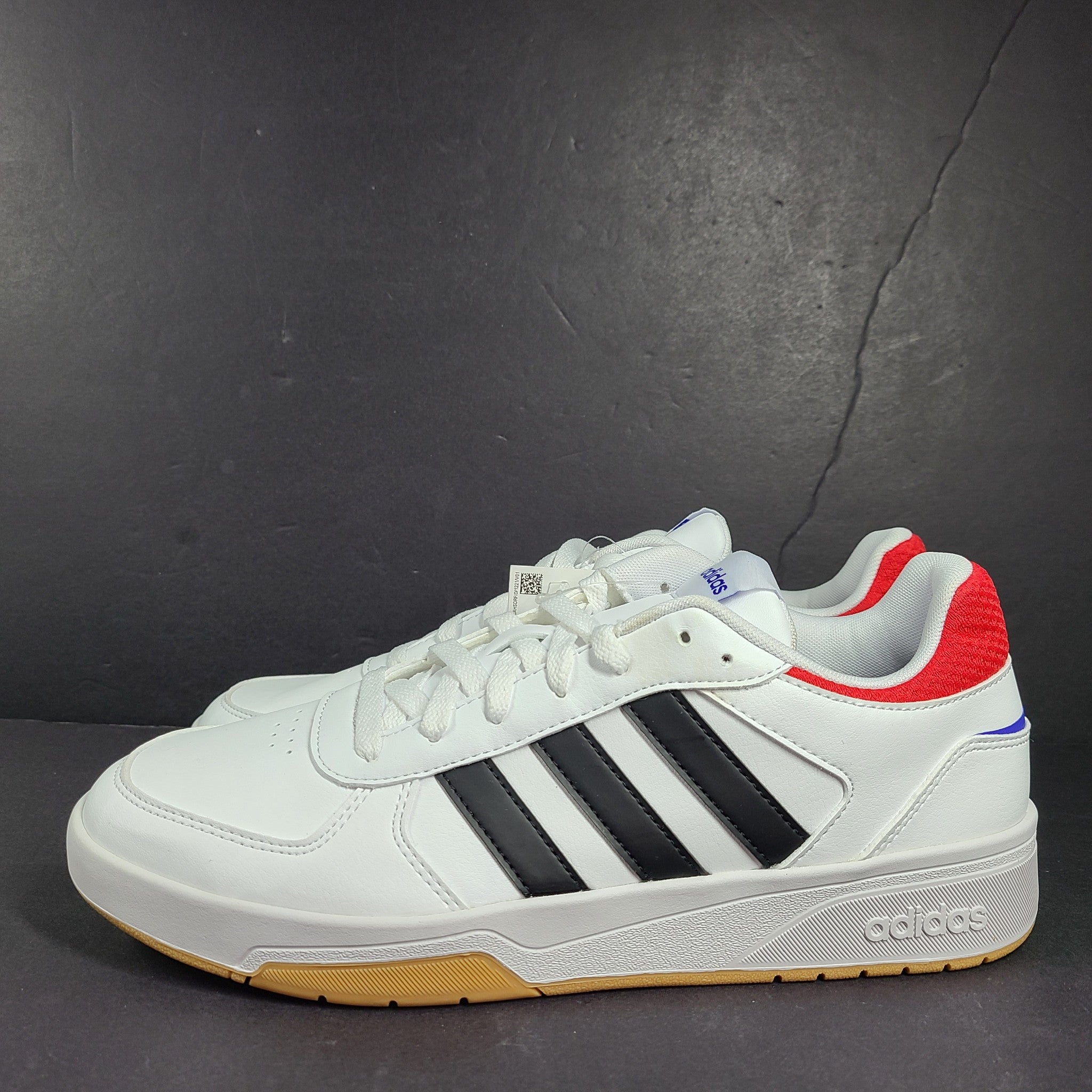Adidas Men's Courtbeat Shoes Sneakers Leather HQ1762 White Red Black Sz 10
