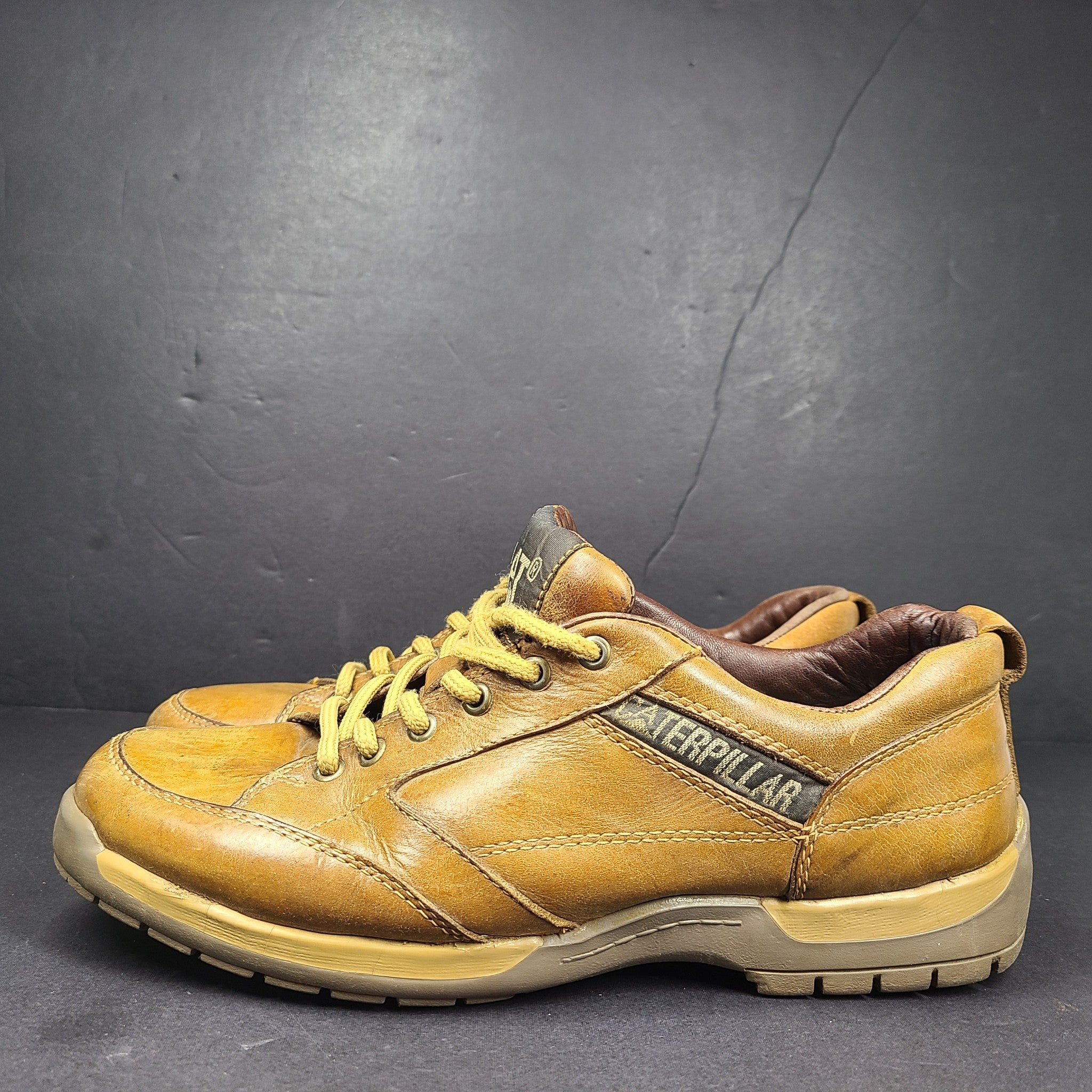 CAT Caterpillar Men's Leather Casual Shoes Brown Sz 9