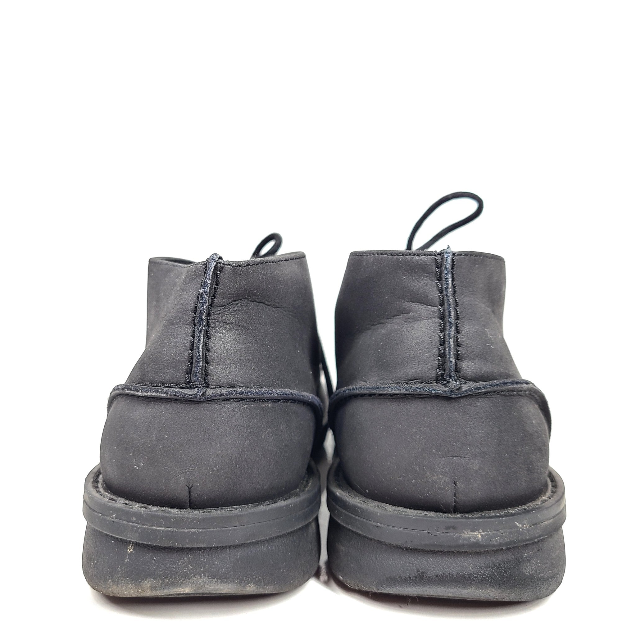 Kenneth Cole Men's Leather Chukka Ankle Boots Comfort Padded Black Sz 8