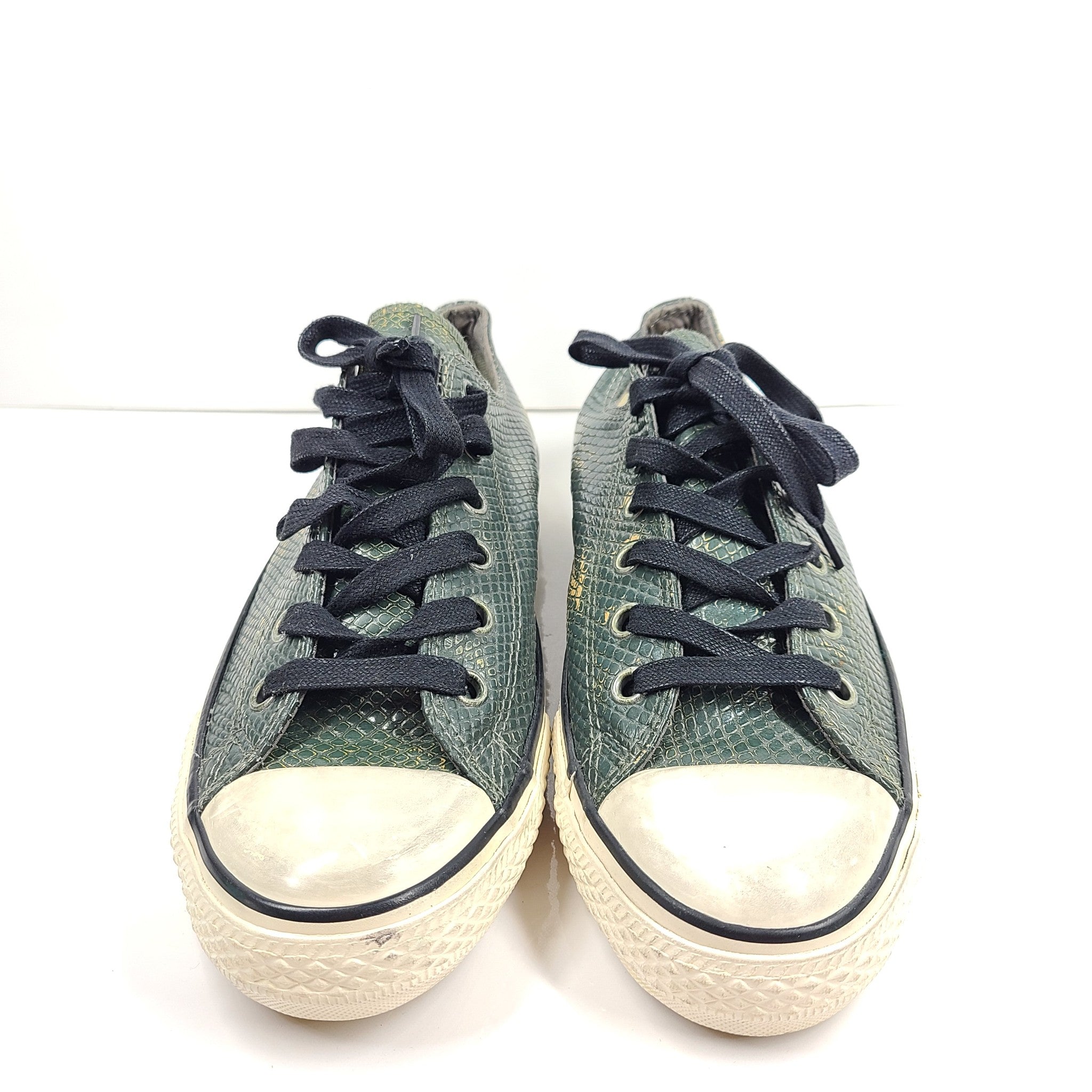Converse x John Varvatos "Snakeskin" CTAS Low Top Sneakers Shoes Green M8/W10