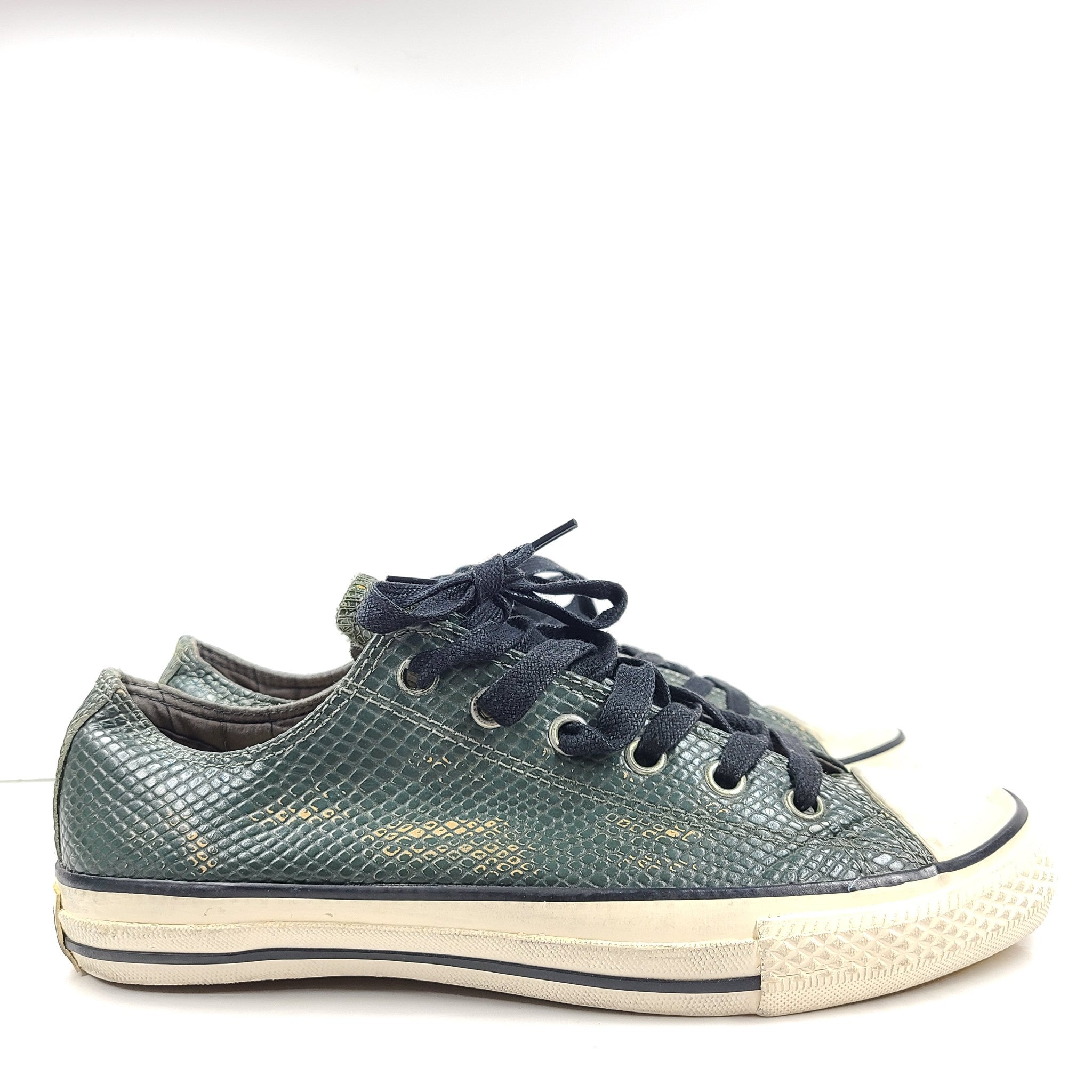 Converse x John Varvatos "Snakeskin" CTAS Low Top Sneakers Shoes Green M8/W10