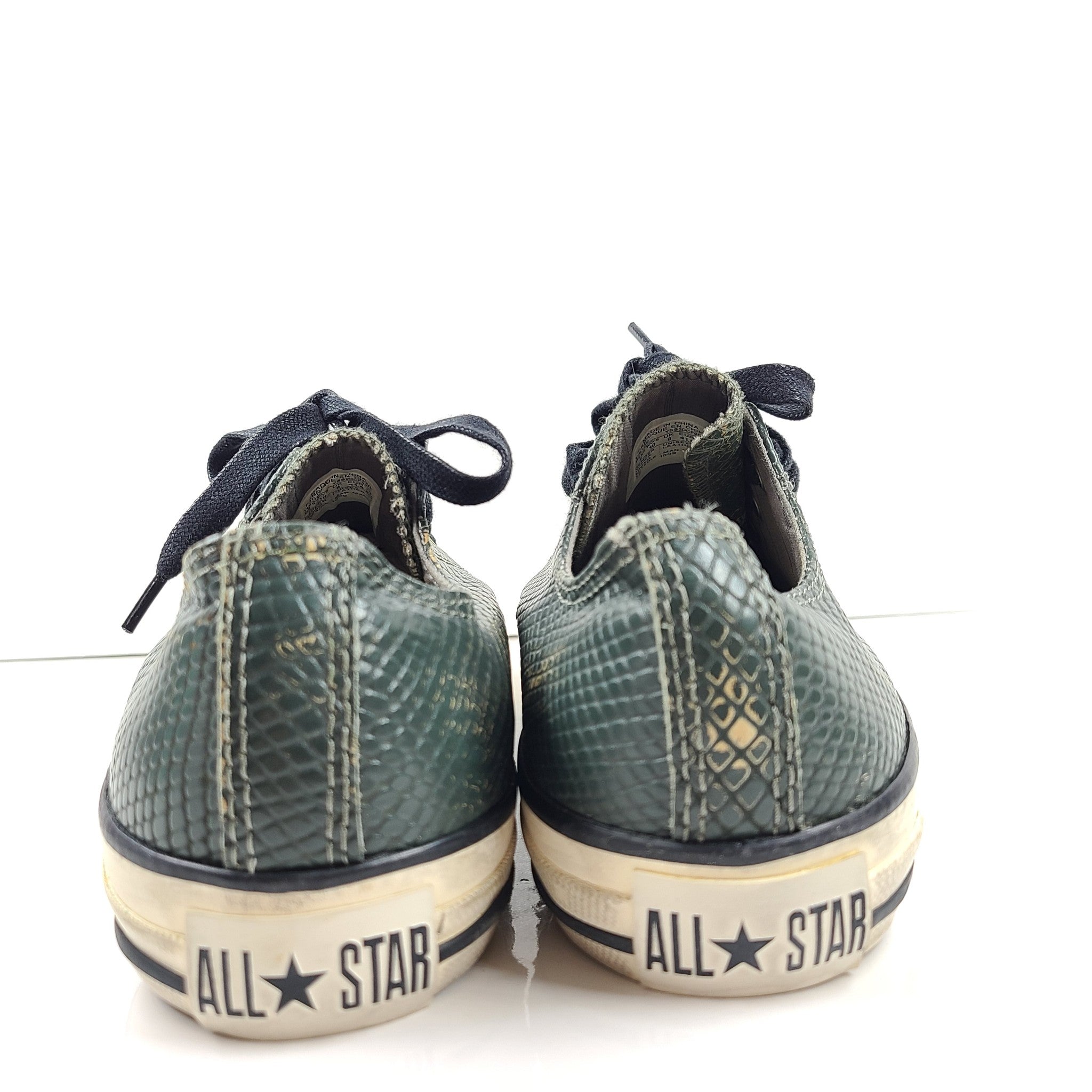 Converse x John Varvatos "Snakeskin" CTAS Low Top Sneakers Shoes Green M8/W10