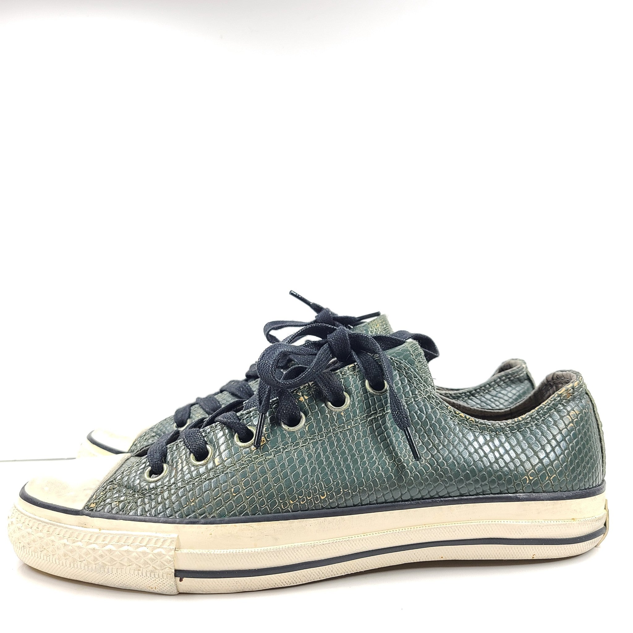 Converse x John Varvatos "Snakeskin" CTAS Low Top Sneakers Shoes Green M8/W10