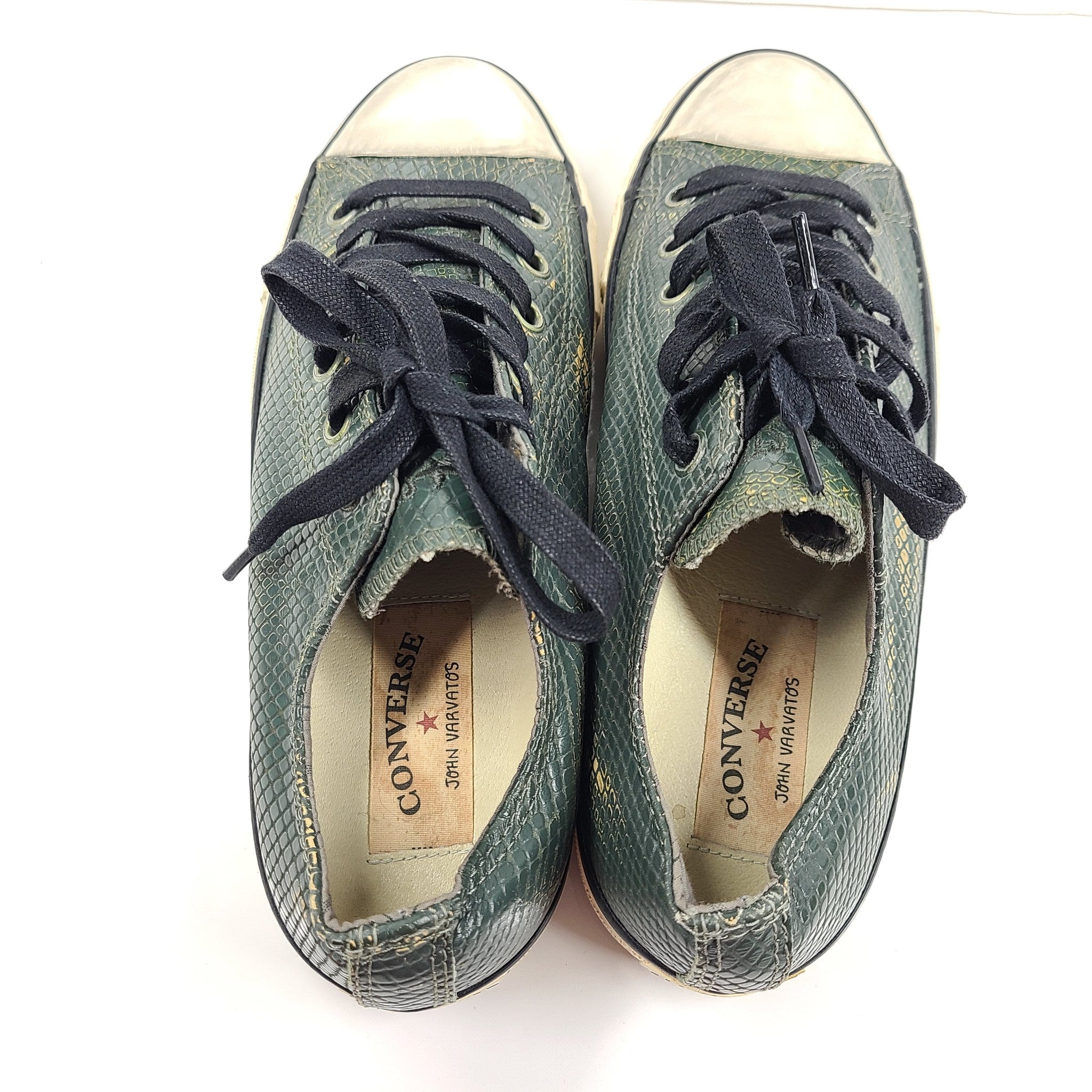 Converse x John Varvatos "Snakeskin" CTAS Low Top Sneakers Shoes Green M8/W10