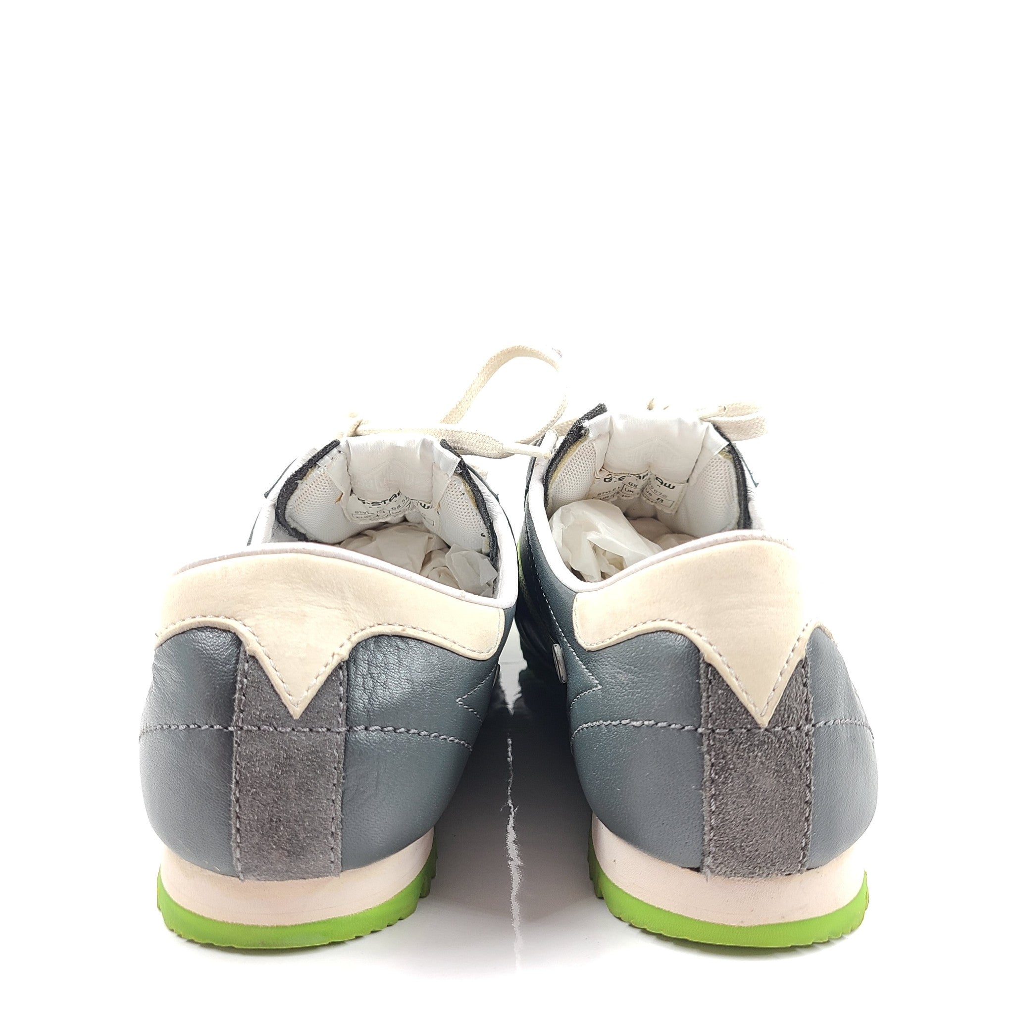 G-Star Raw Men's Leather Trainers Sneakers Gray Size 8