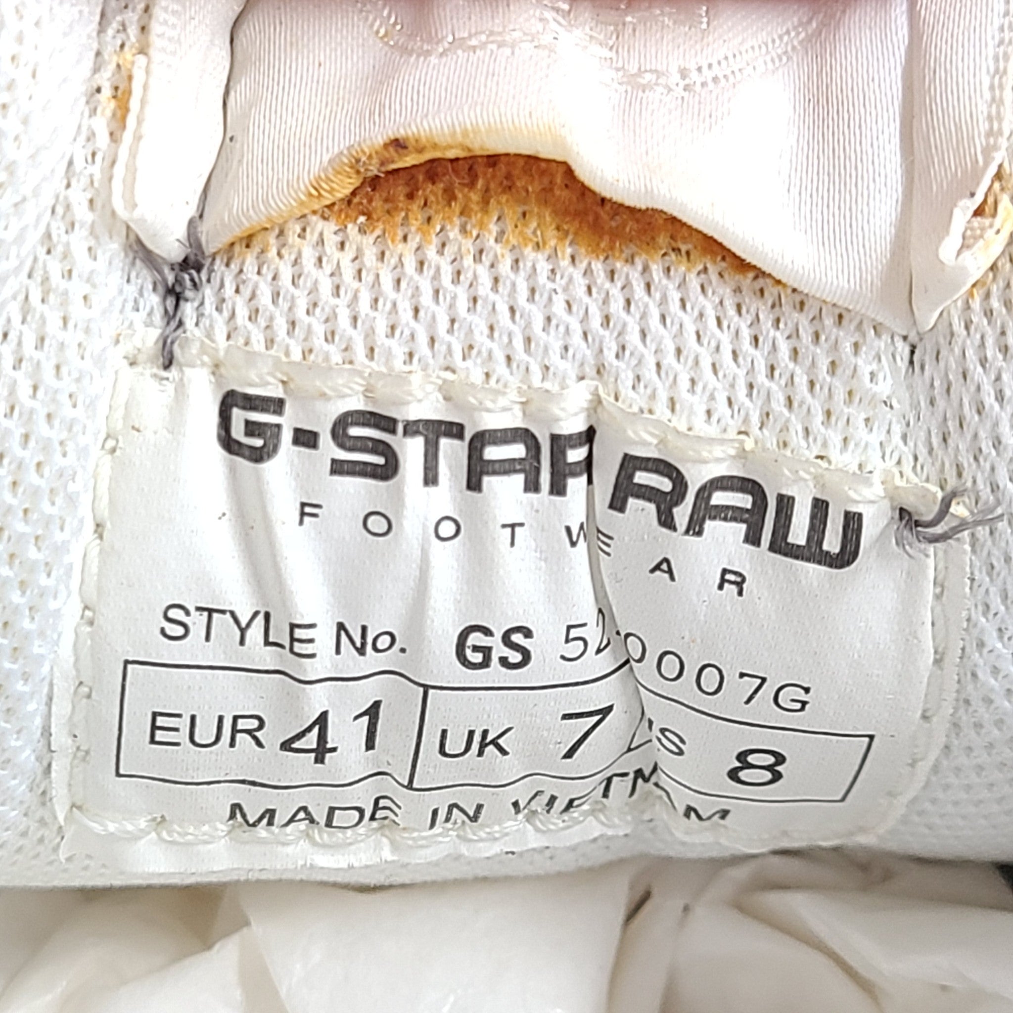 G-Star Raw Men's Leather Trainers Sneakers Gray Size 8