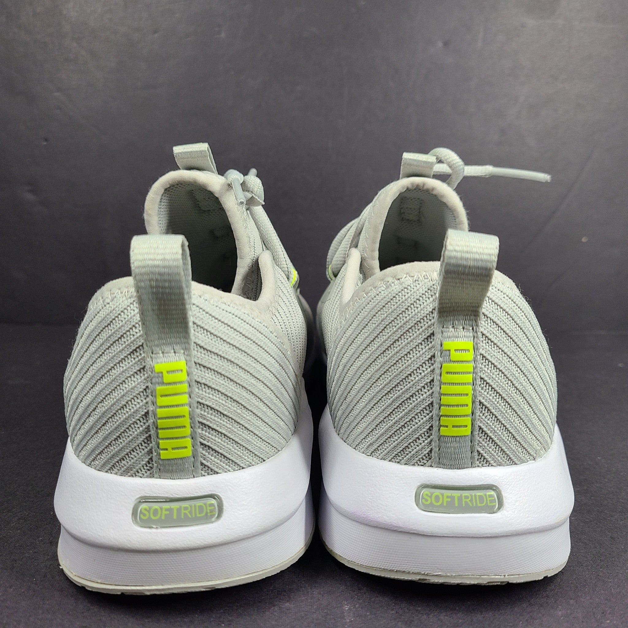 PUMA Women's Softride Finesse Lace Up Sneakers 376038-13 Harbor Mist Lime Sz 8