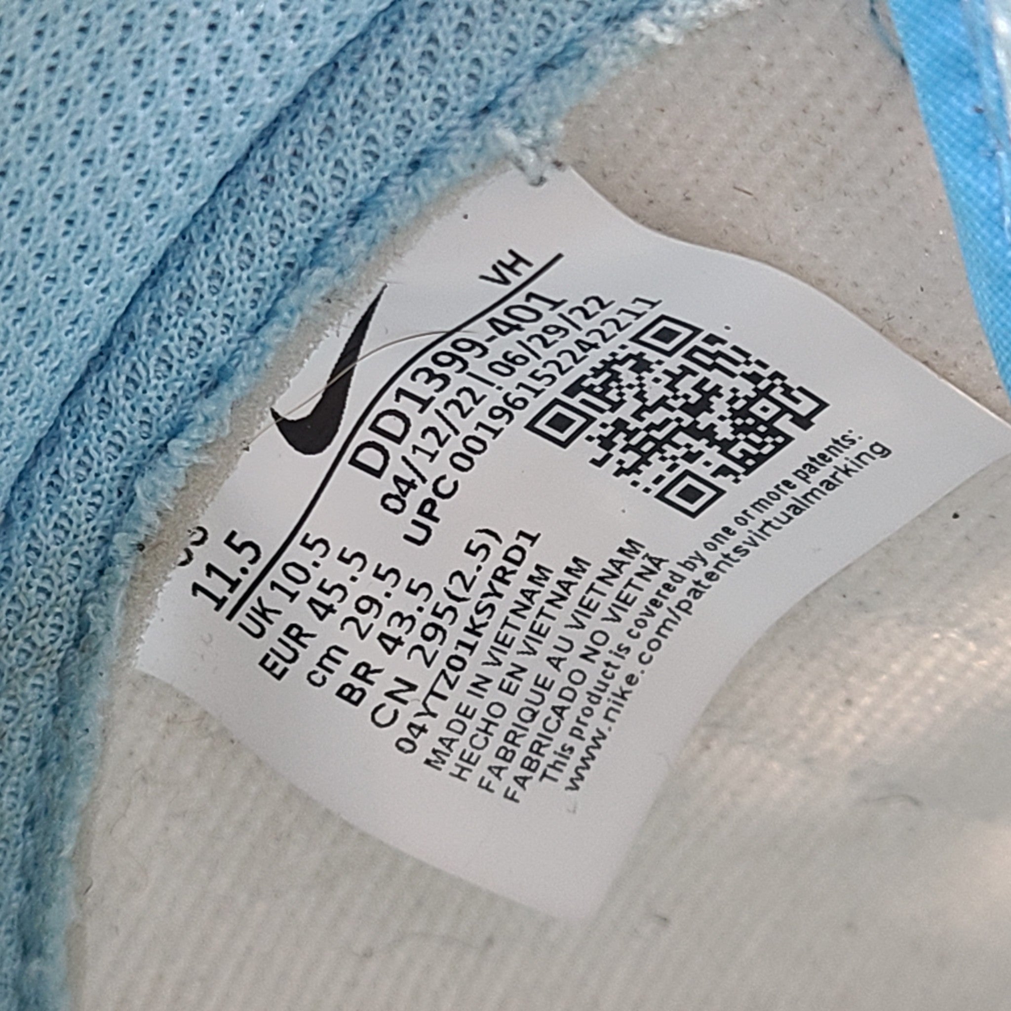 Nike Men's Dunk High Blue Chill Sneakers Shoes DD1399-401 Blue White Sz 11.5