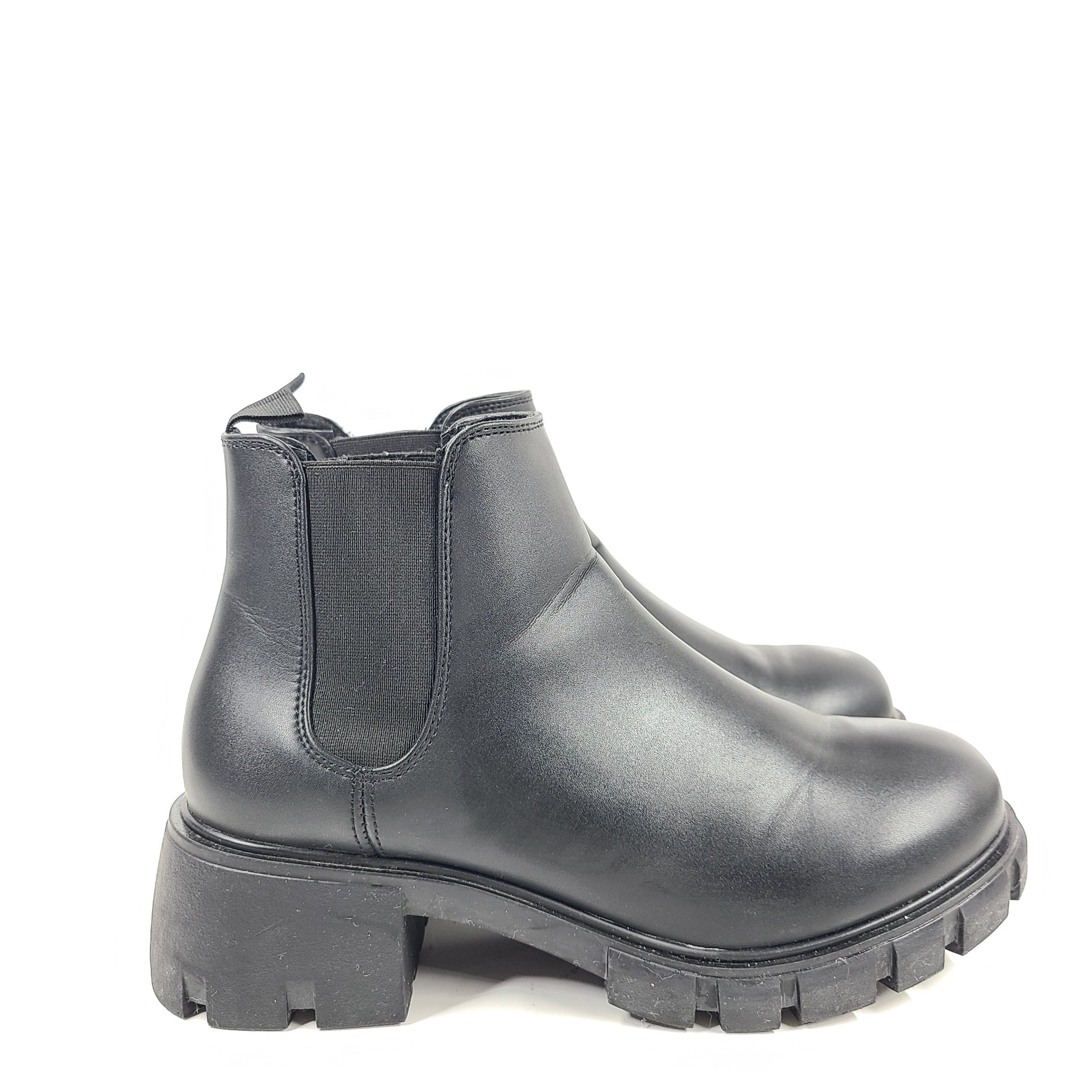 Steve Madden Women's Howler Ankle Boots Leather Block Heel Comfortable Sz 11