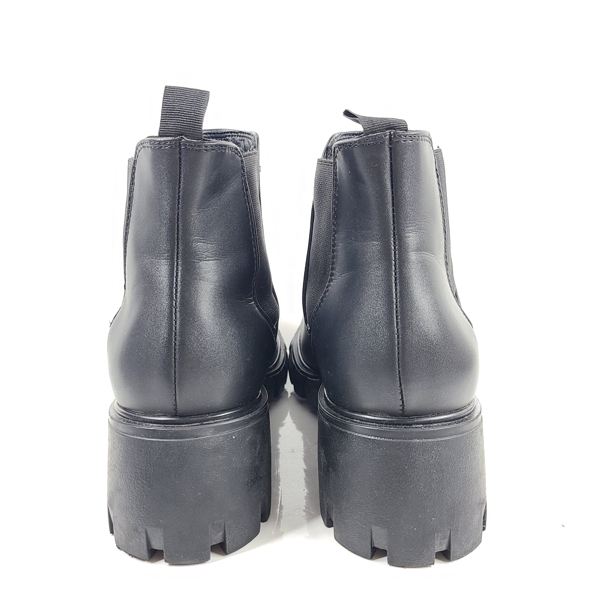 Steve Madden Women's Howler Ankle Boots Leather Block Heel Comfortable Sz 11