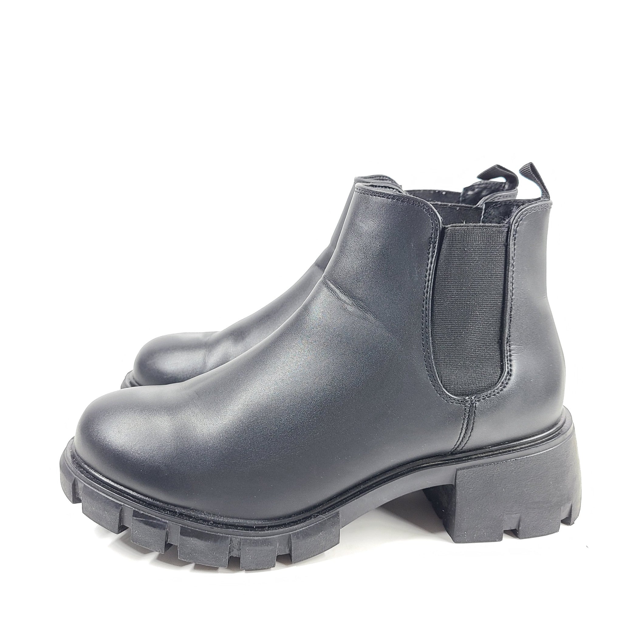 Steve Madden Women's Howler Ankle Boots Leather Block Heel Comfortable Sz 11