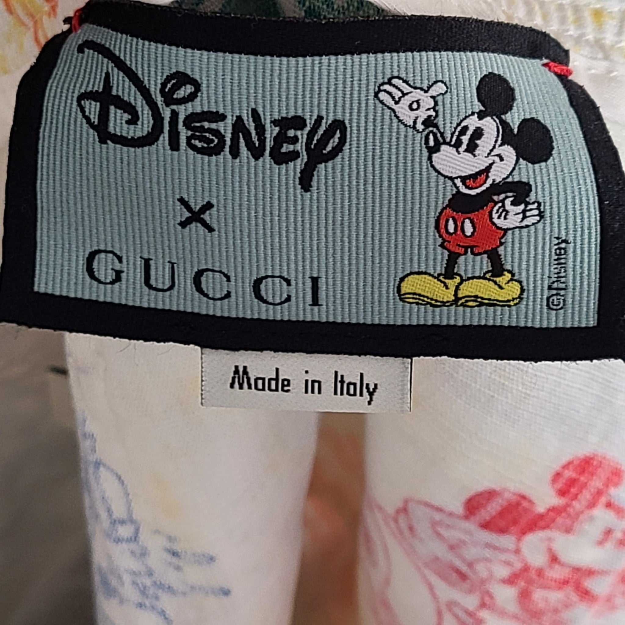 Gucci x Disney Women's Shorts Mickey & Minnie Print Cotton Canvas 605557 Sz 24