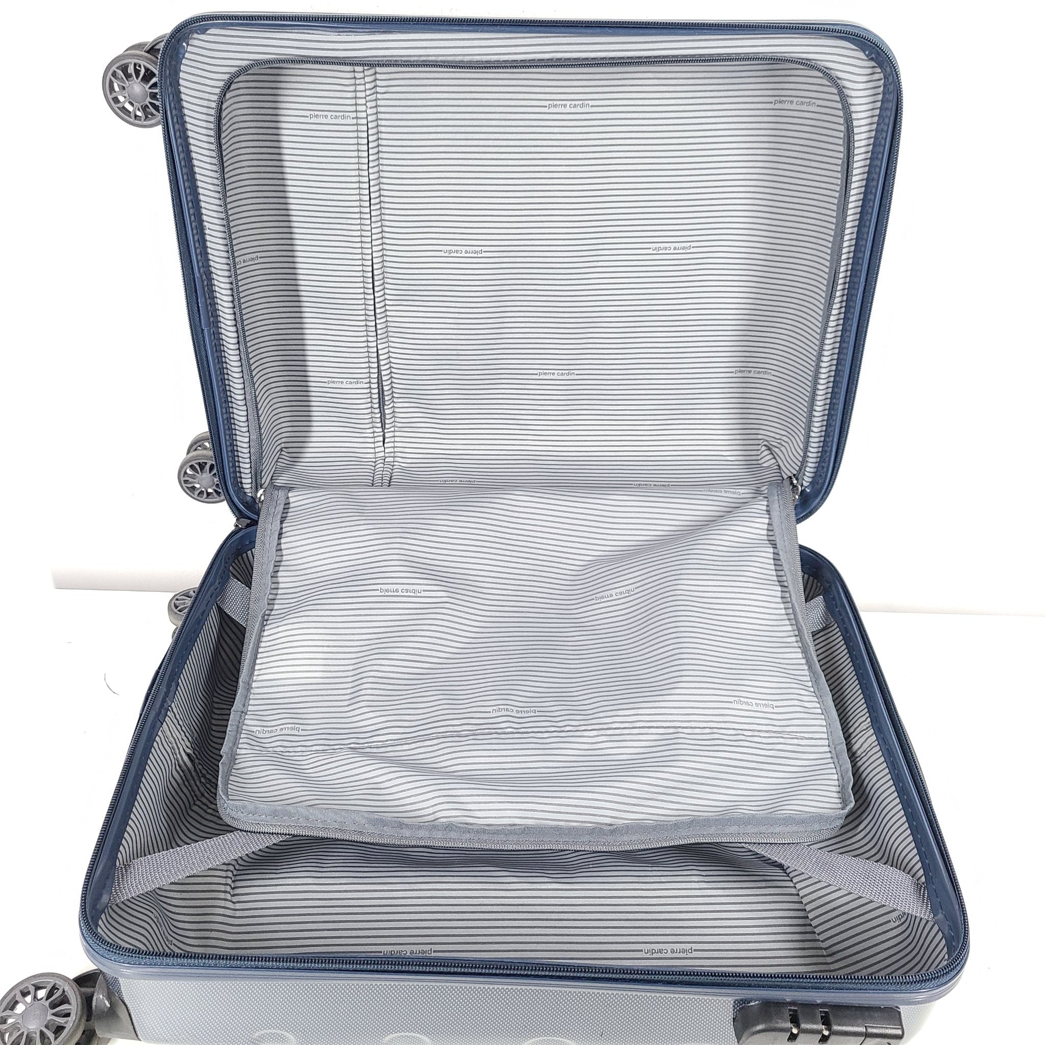Pierre Cardin 21" Hard Shell Carry On Spinner Luggage Lightweight Locking Blue