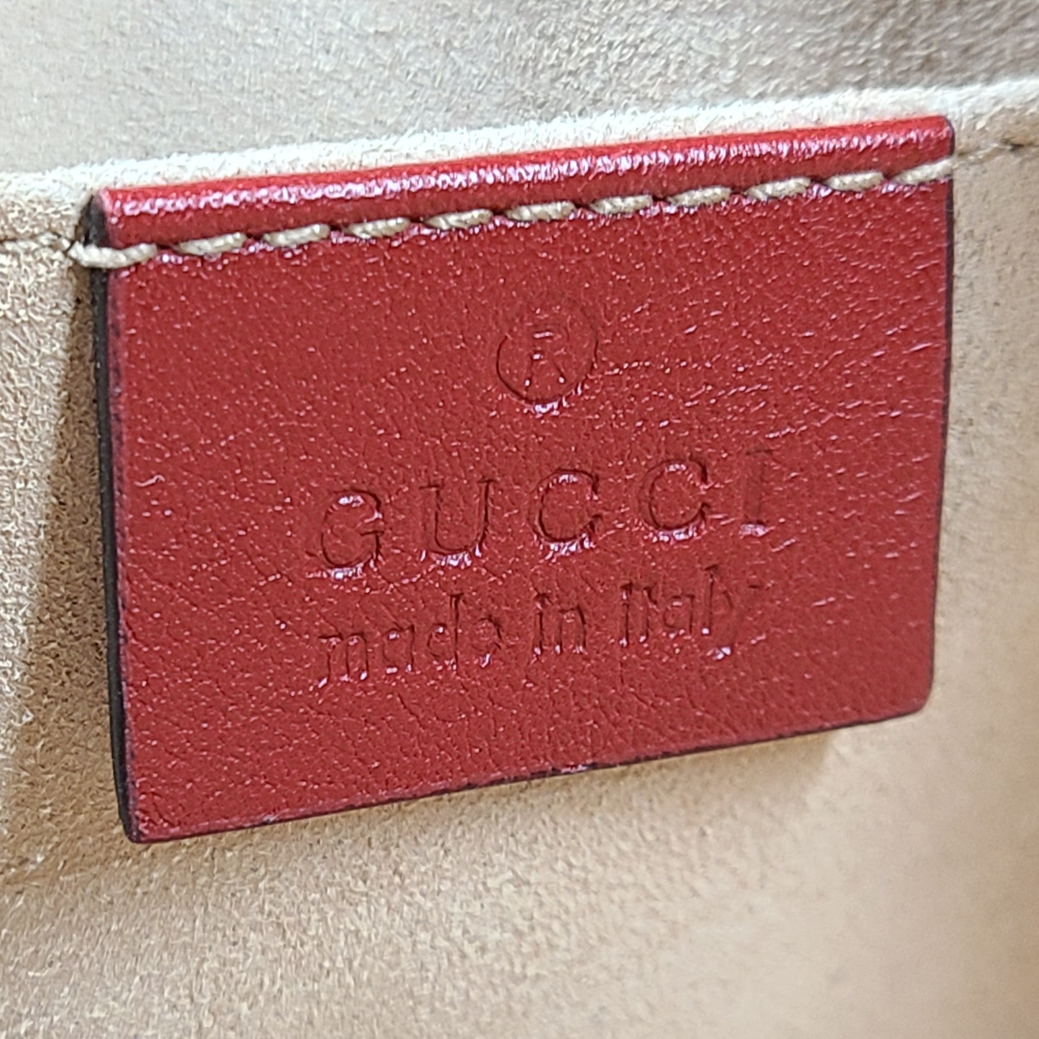 Gucci GG Marmont Belt Bag 476434 Shoulder Strap Calf Leather Red