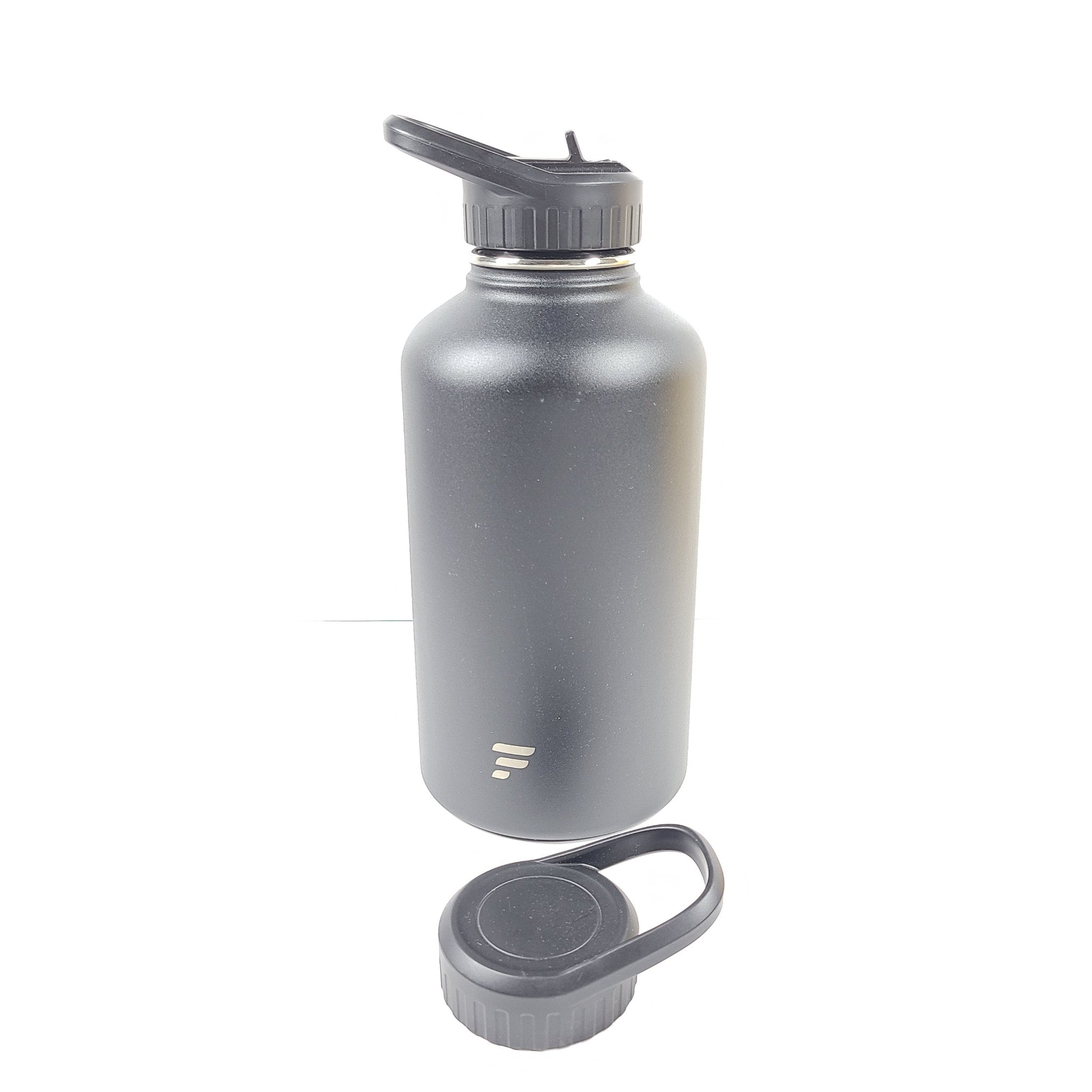 Letsfit Insulated Water Bottle Vacuum Stainless Steel Mug Water Flask Black 64oz