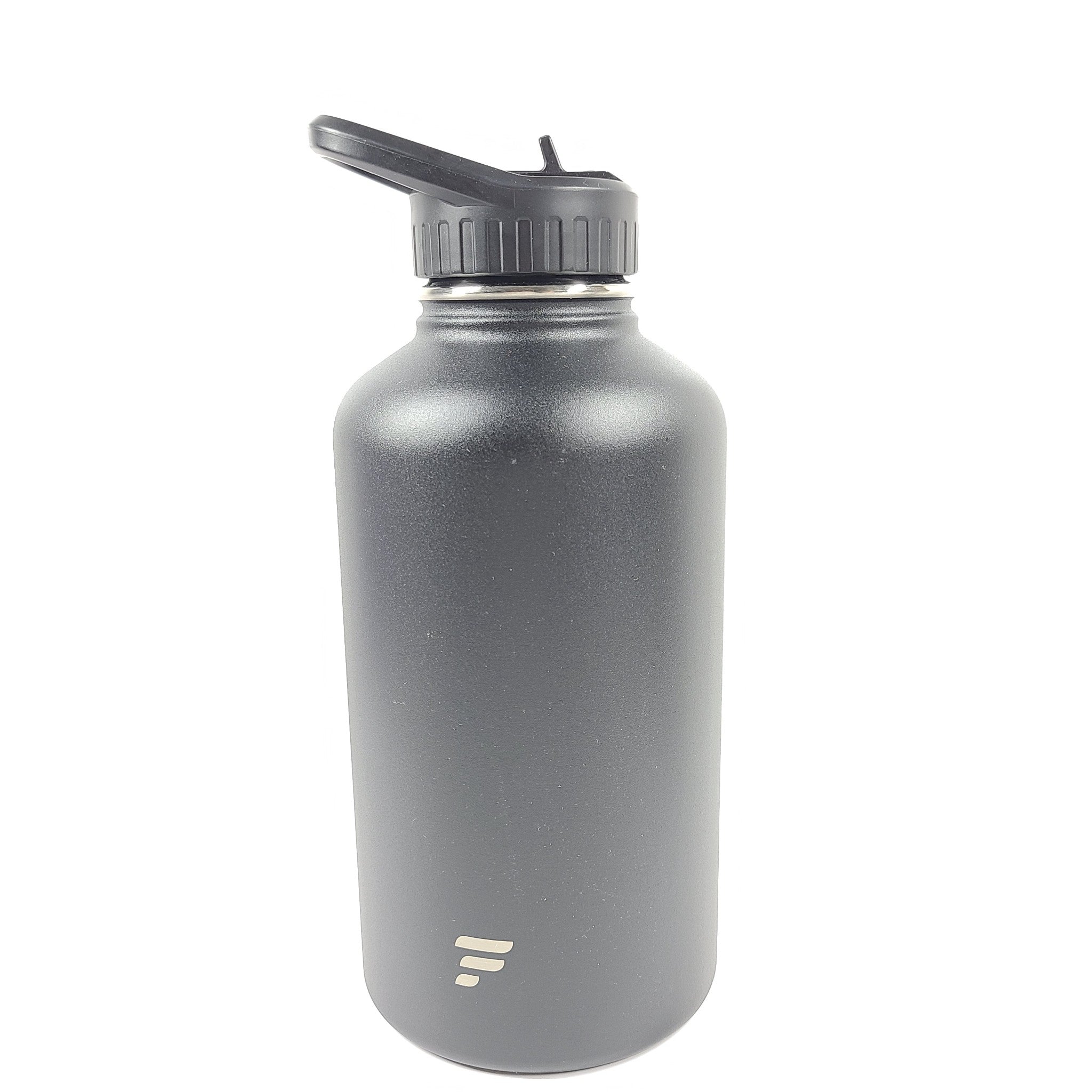 Letsfit Insulated Water Bottle Vacuum Stainless Steel Mug Water Flask Black 64oz