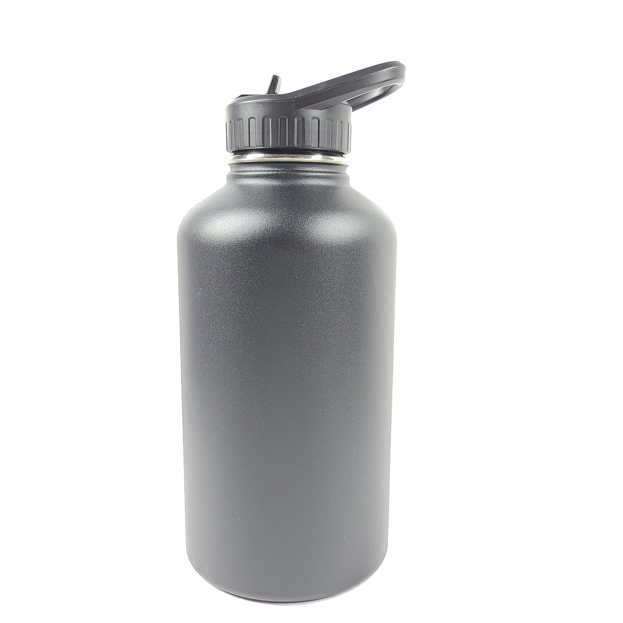 Letsfit Insulated Water Bottle Vacuum Stainless Steel Mug Water Flask Black 64oz