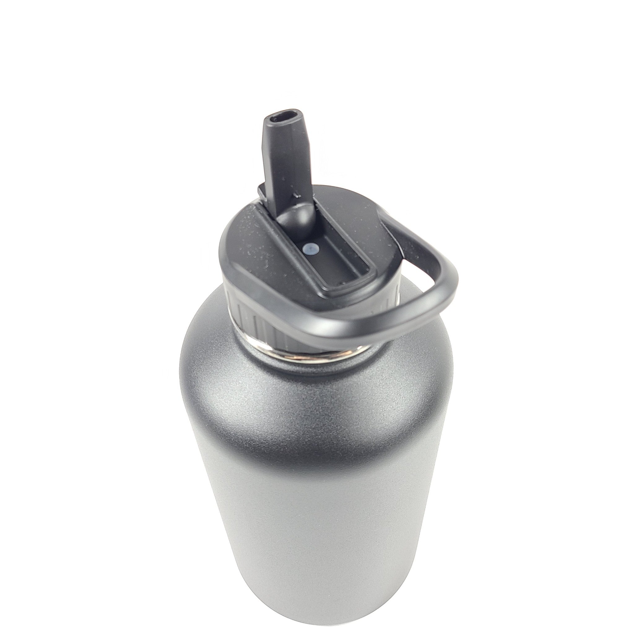 Letsfit Insulated Water Bottle Vacuum Stainless Steel Mug Water Flask Black 64oz