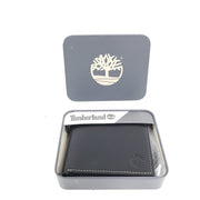 Timberland Men's Passcase Matte Grain Leather Billfold Wallet Leather Black